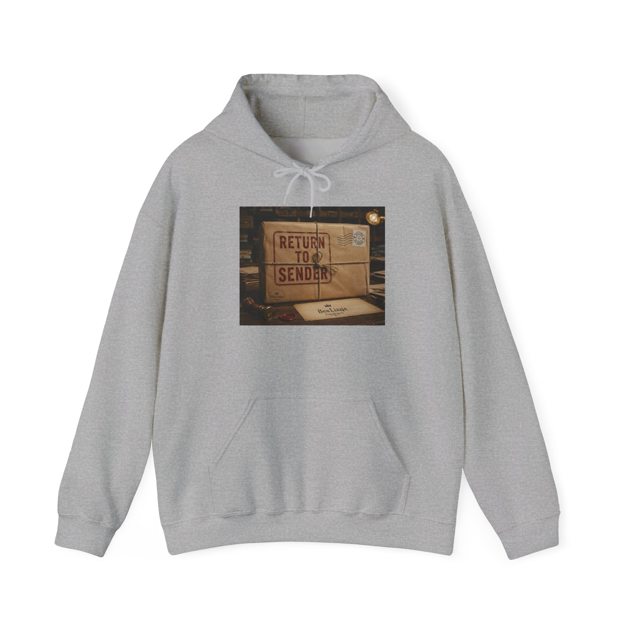 Sweat à capuche « Retour à l'expéditeur » – Motif boîte aux lettres vintage