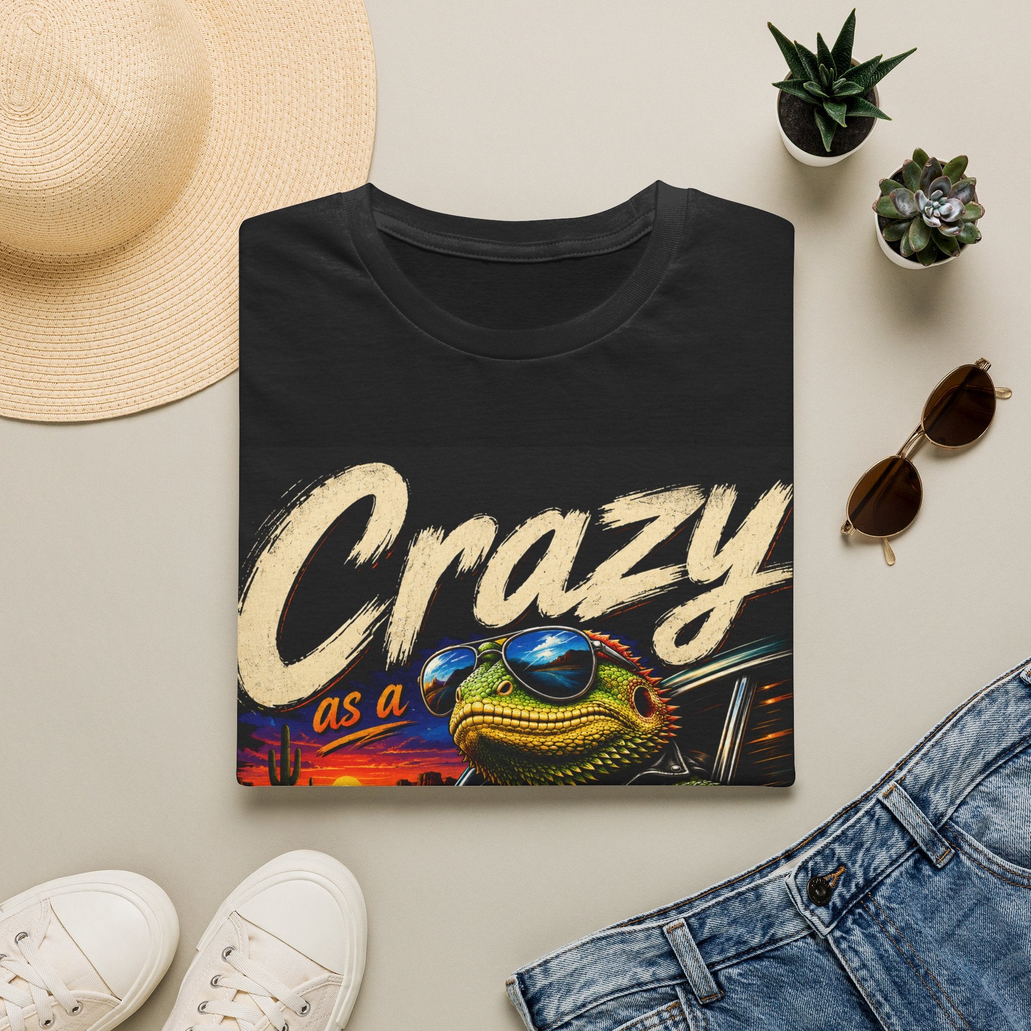 Crazy as a Road Lizard T-Shirt — Retro Desert Lizard Graphic Tee