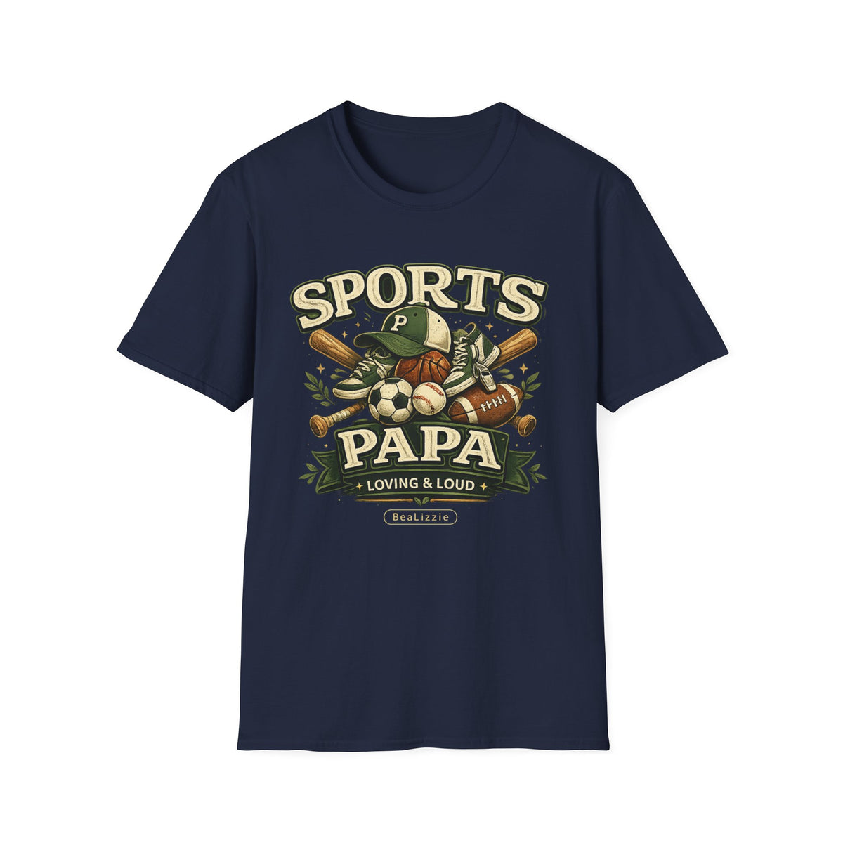 Sports Papa T-Shirt — Loving & Loud Vintage Sports Dad Tee