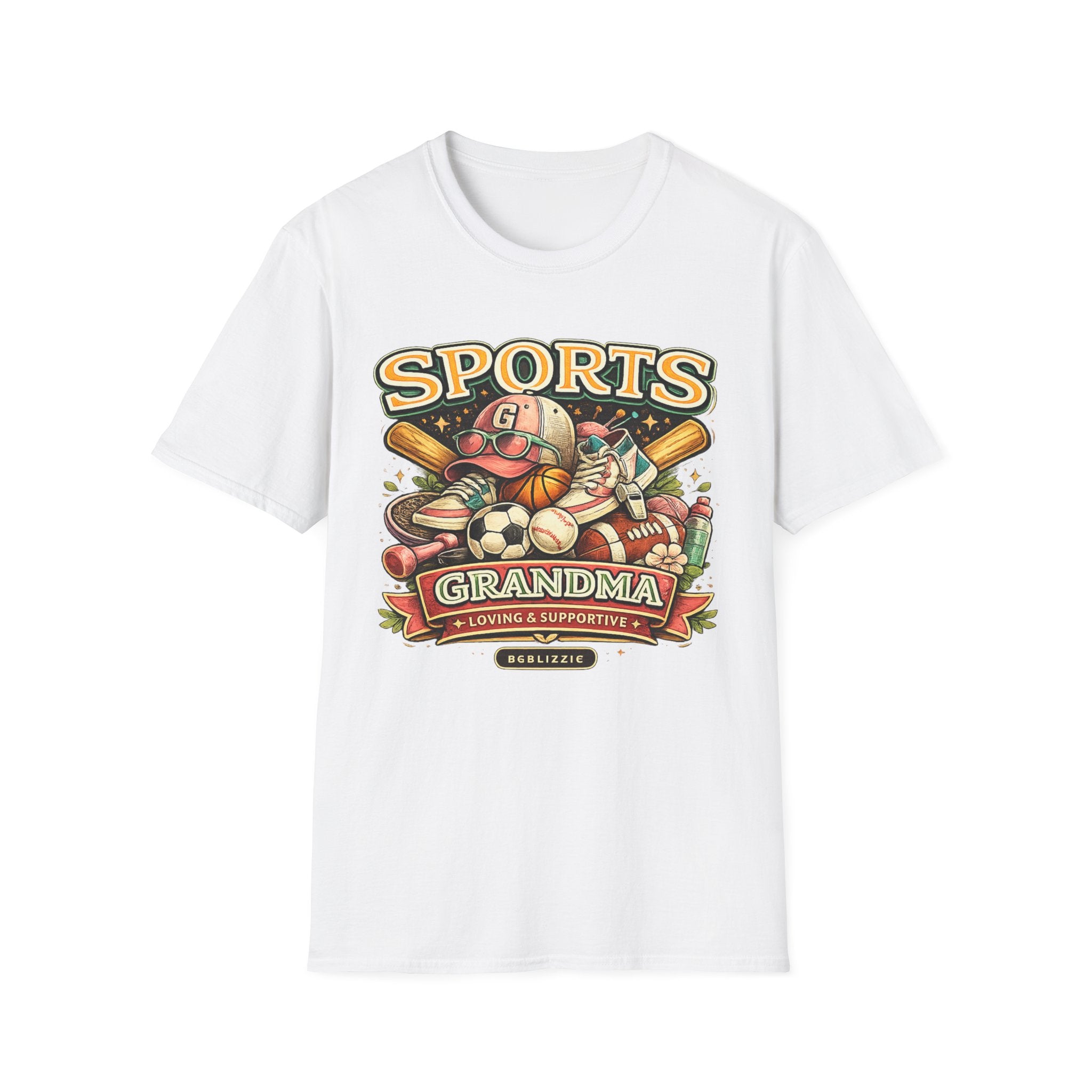 Sports Grandma T‑Shirt — Vintage Baseball & Multi‑Sport Mom Fan Tee
