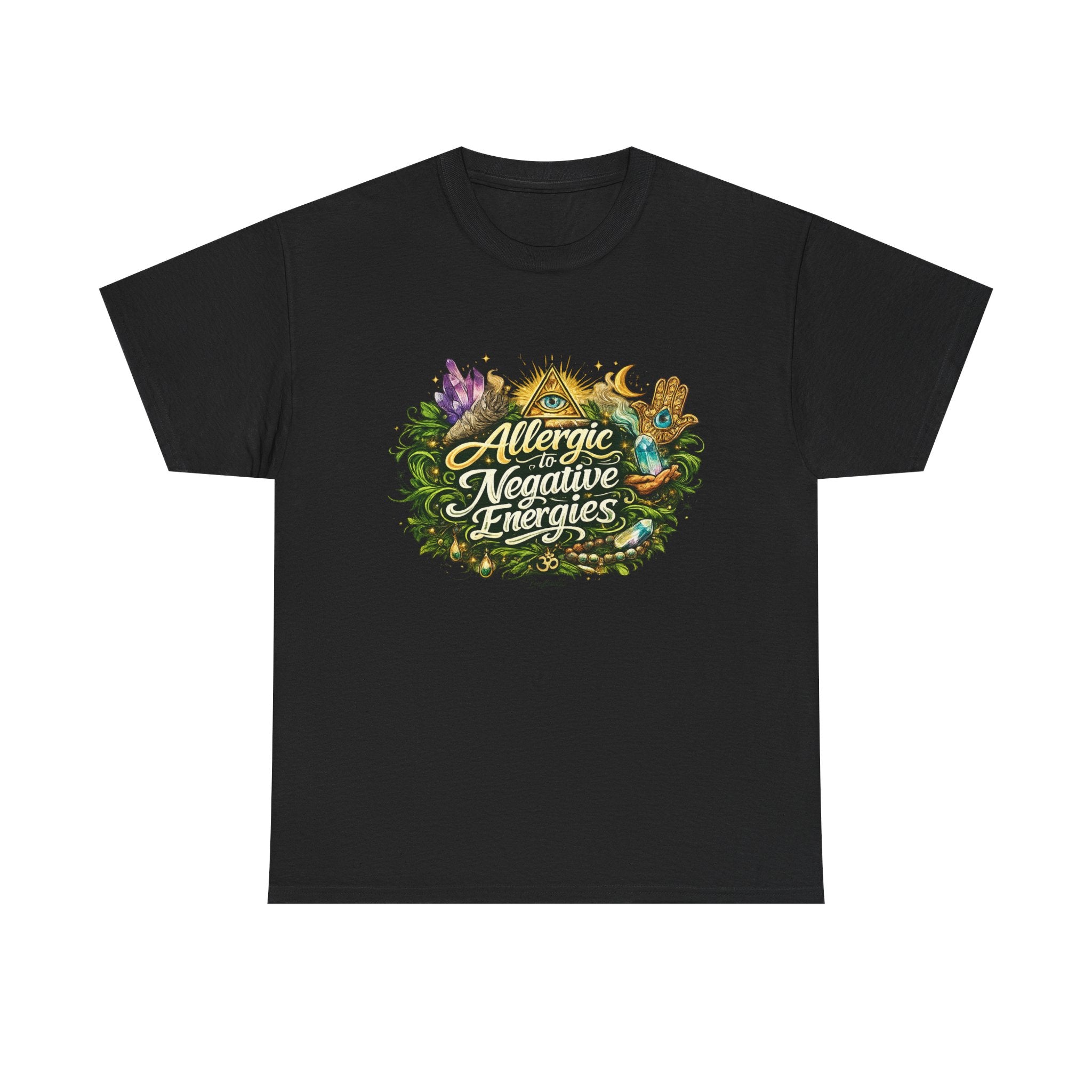T‑Shirt — "Allergic to Negative Energies" Spiritual Graphic Tee