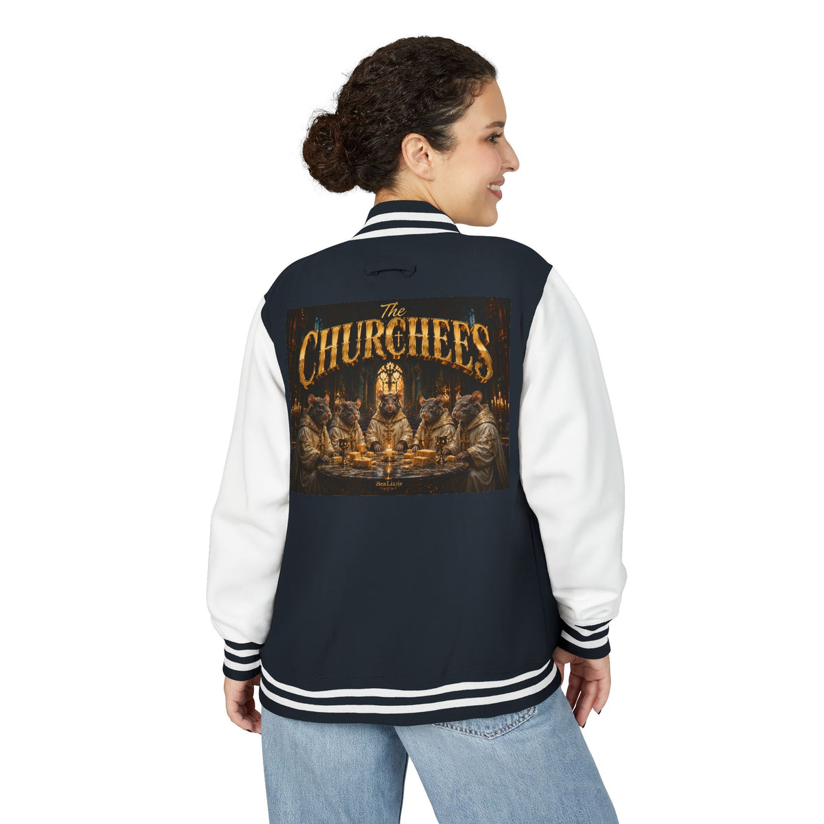 Letterman Jacket — 'The Churchees' Vintage Horror Band Varsity Jacket