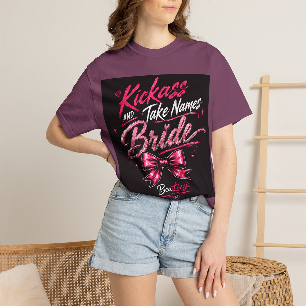 Bride 'Kick Ass and Take Names' Graphic Tee — Bachelorette Party Shirt