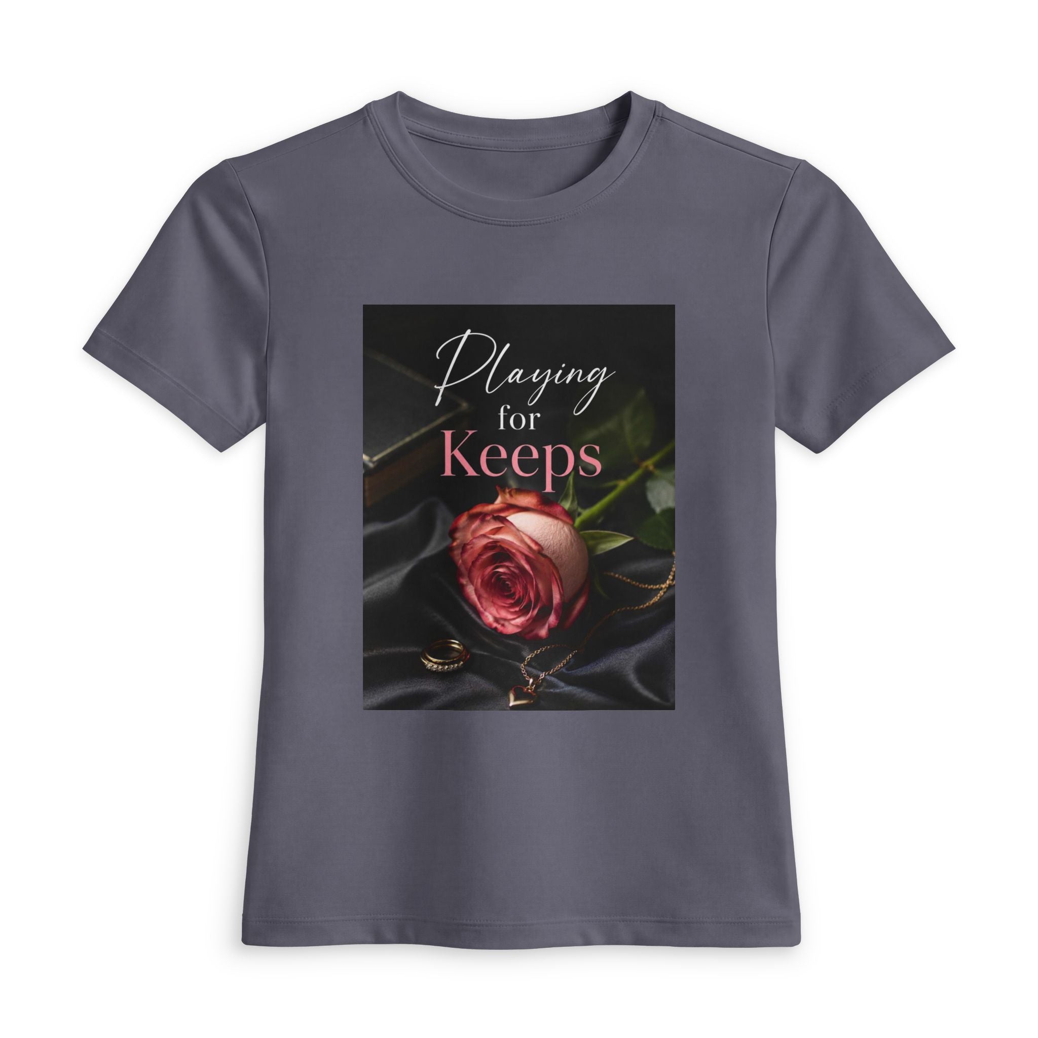 Playing for Keeps Rose Tee — Women's Fitted Floral Graphic Shirt