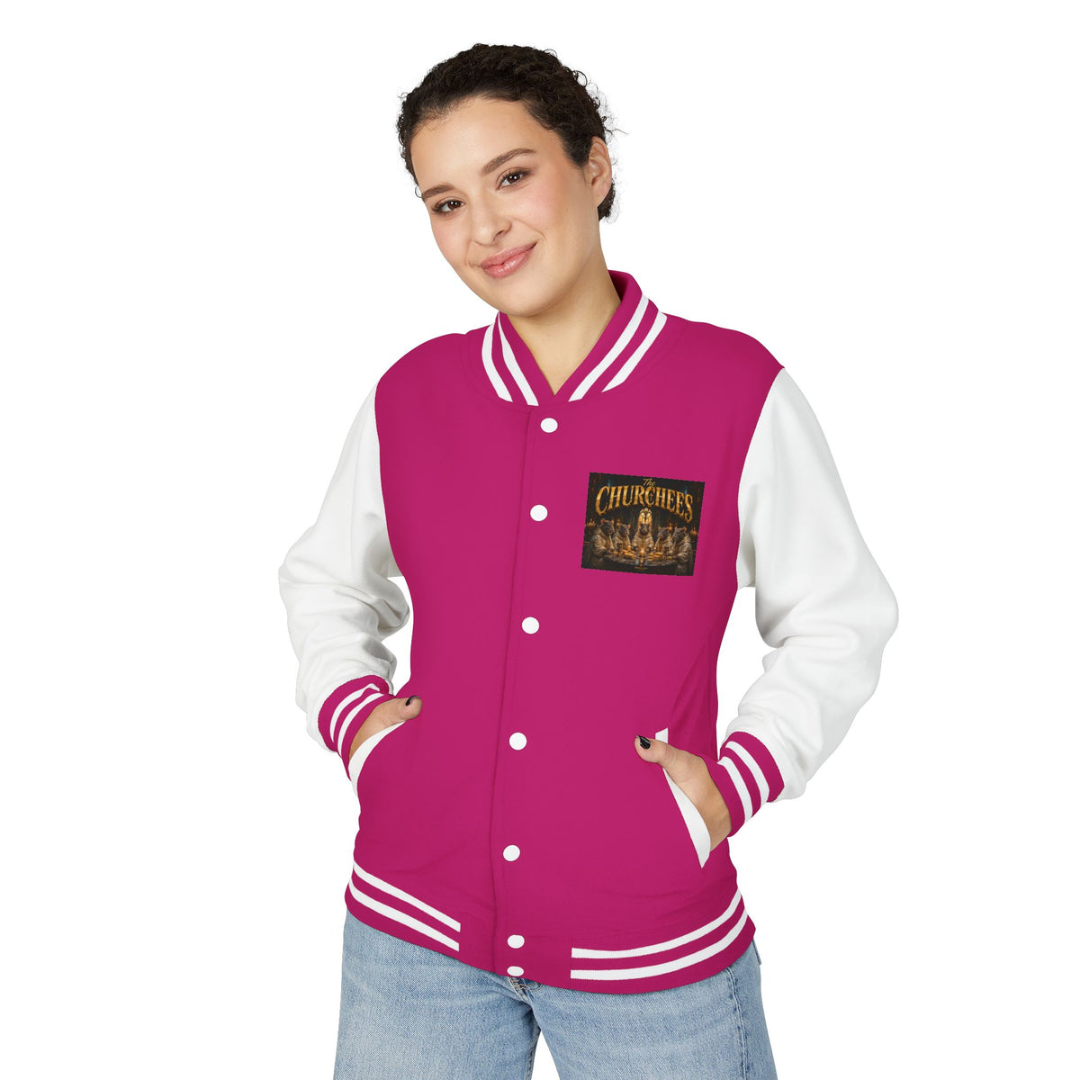 Letterman Jacket — 'The Churchees' Vintage Horror Band Varsity Jacket