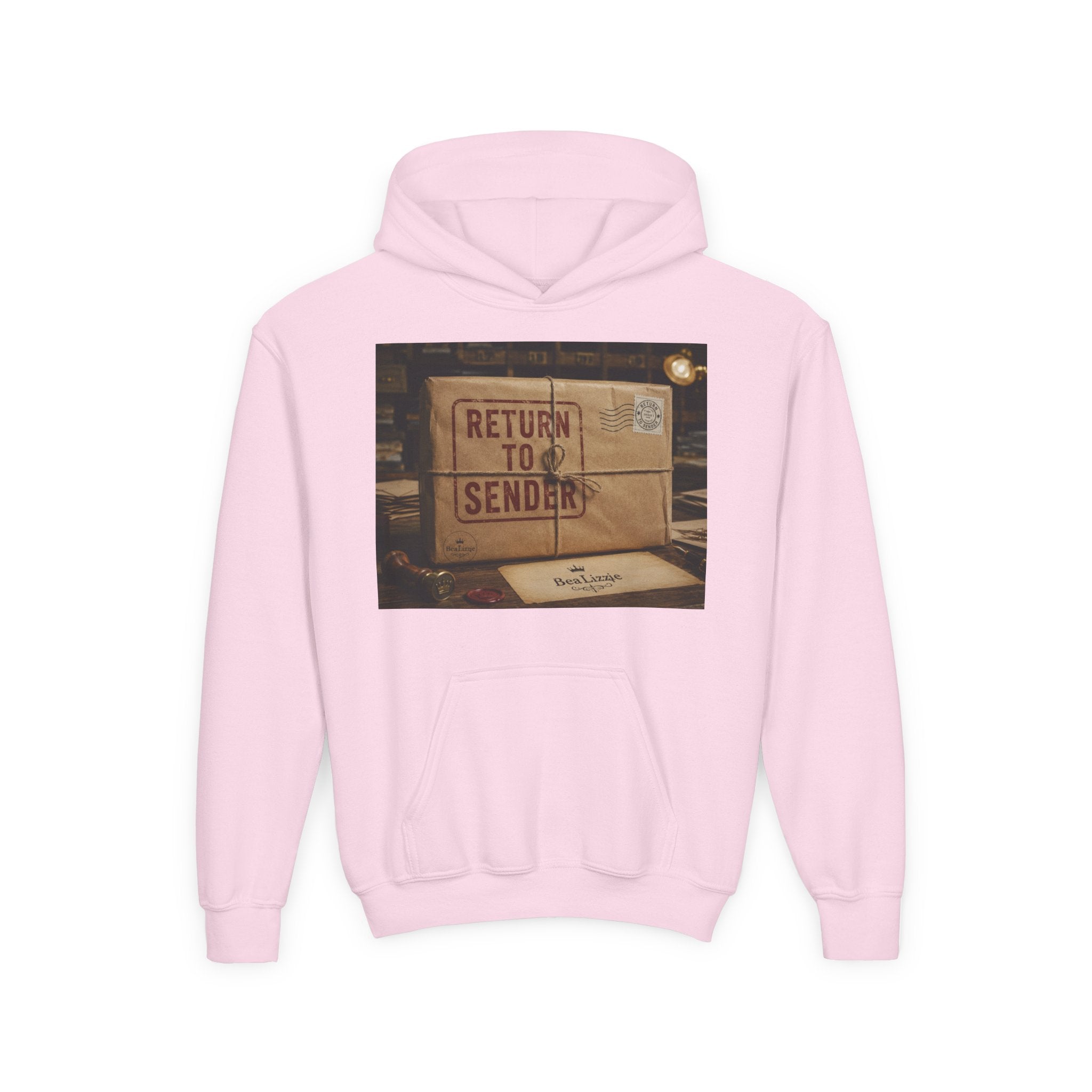Youth Hoodie – 'Return to Sender' Vintage Mailbox Graphic
