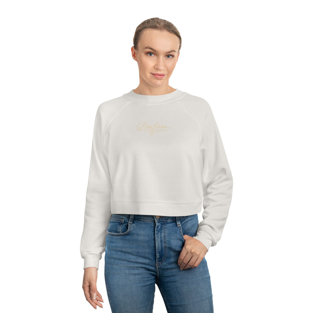 Cropped Fleece Pullover Elegant "BeaLizzie" Women's Crop Sweatshirt