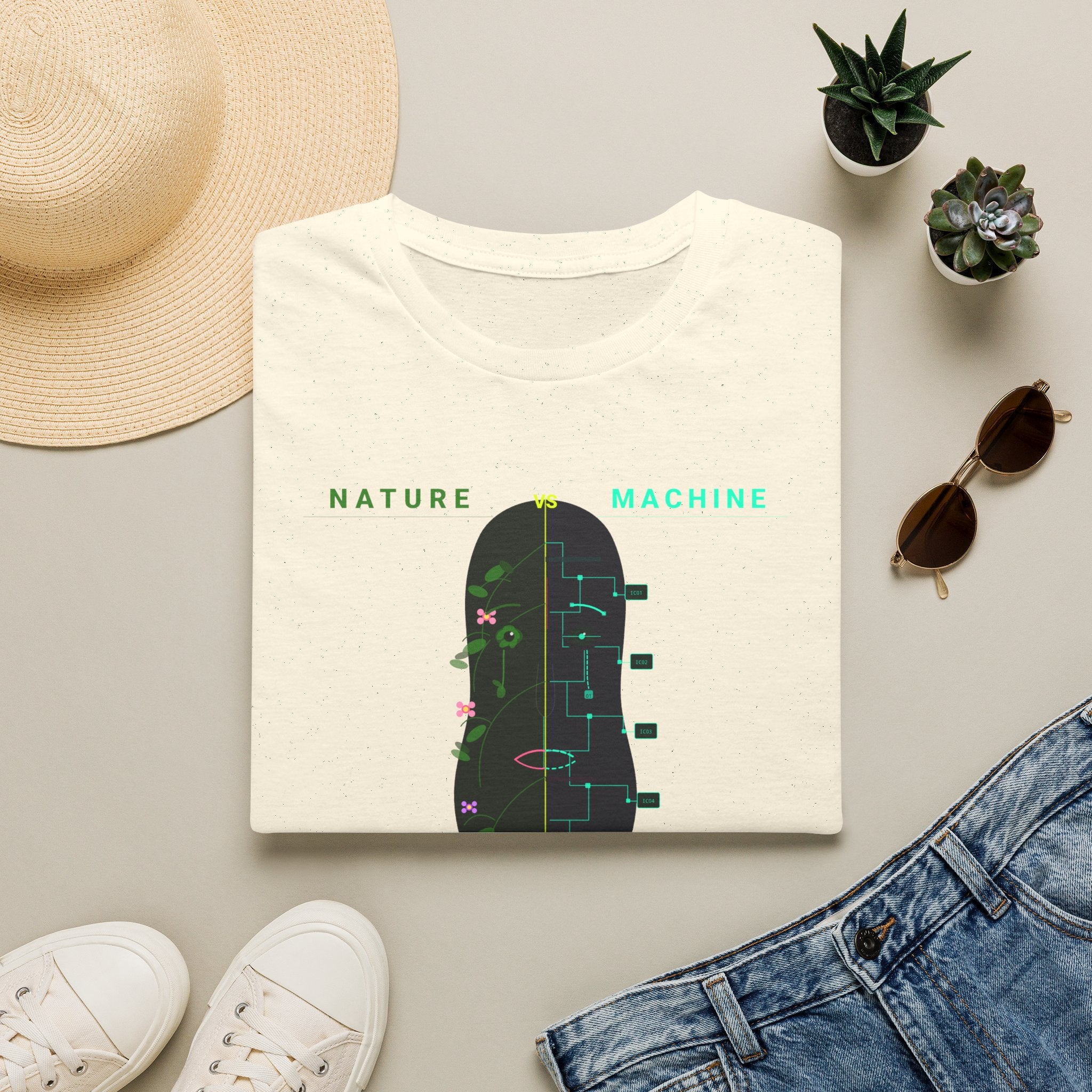 Nature Machine T-Shirt — Eco Tech Graphic Tee