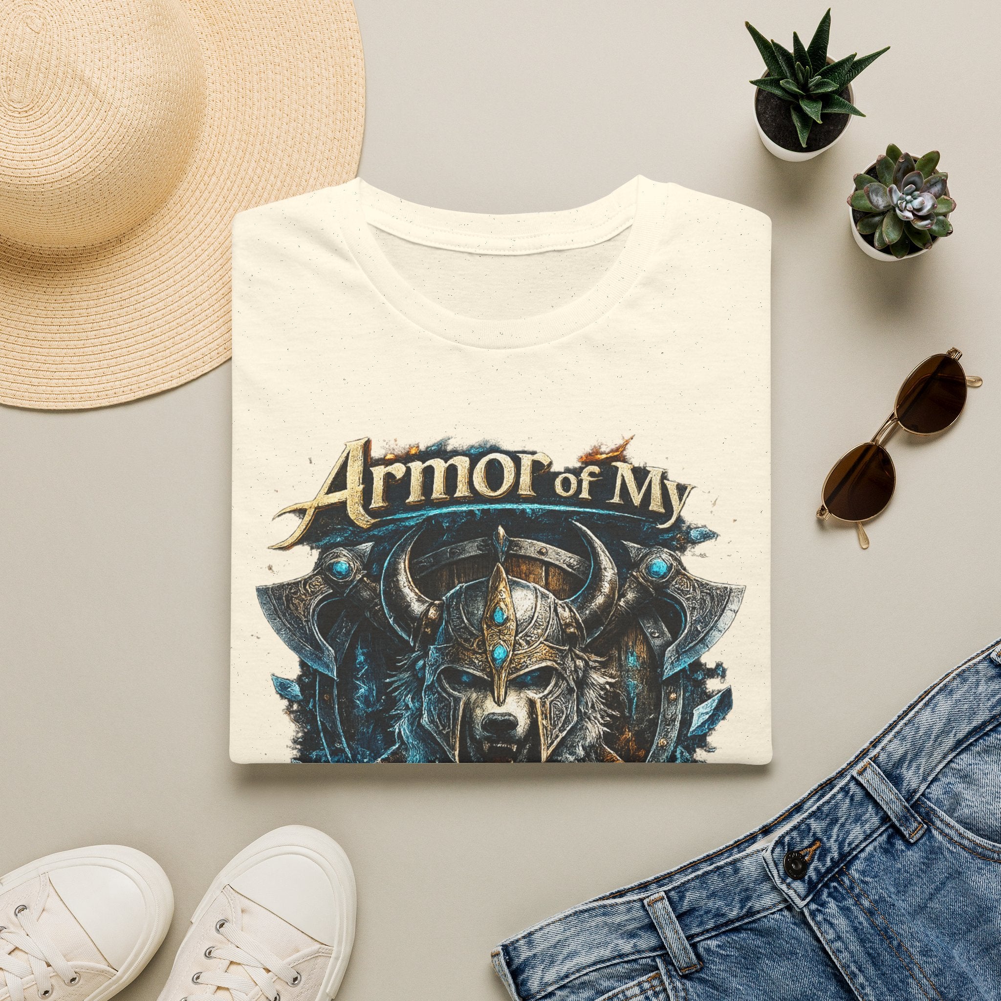 Armor of My Ancestors T-Shirt — Viking Warrior Shield Graphic Tee