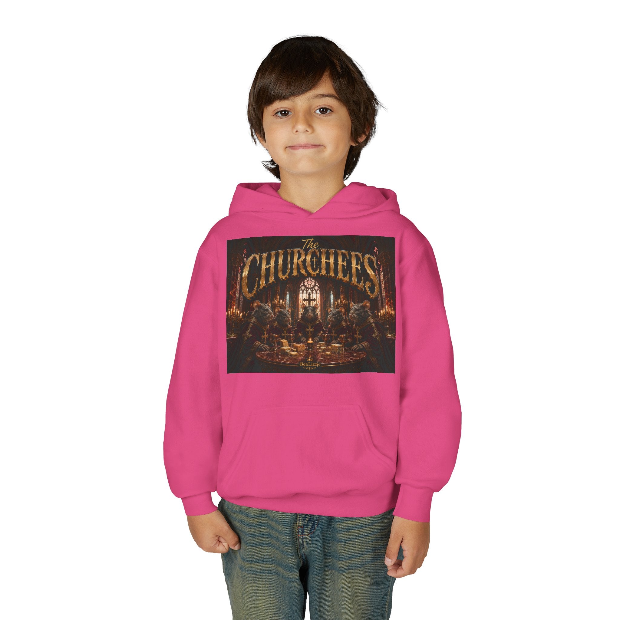 Youth Hoodie — "The Churches" Graphic