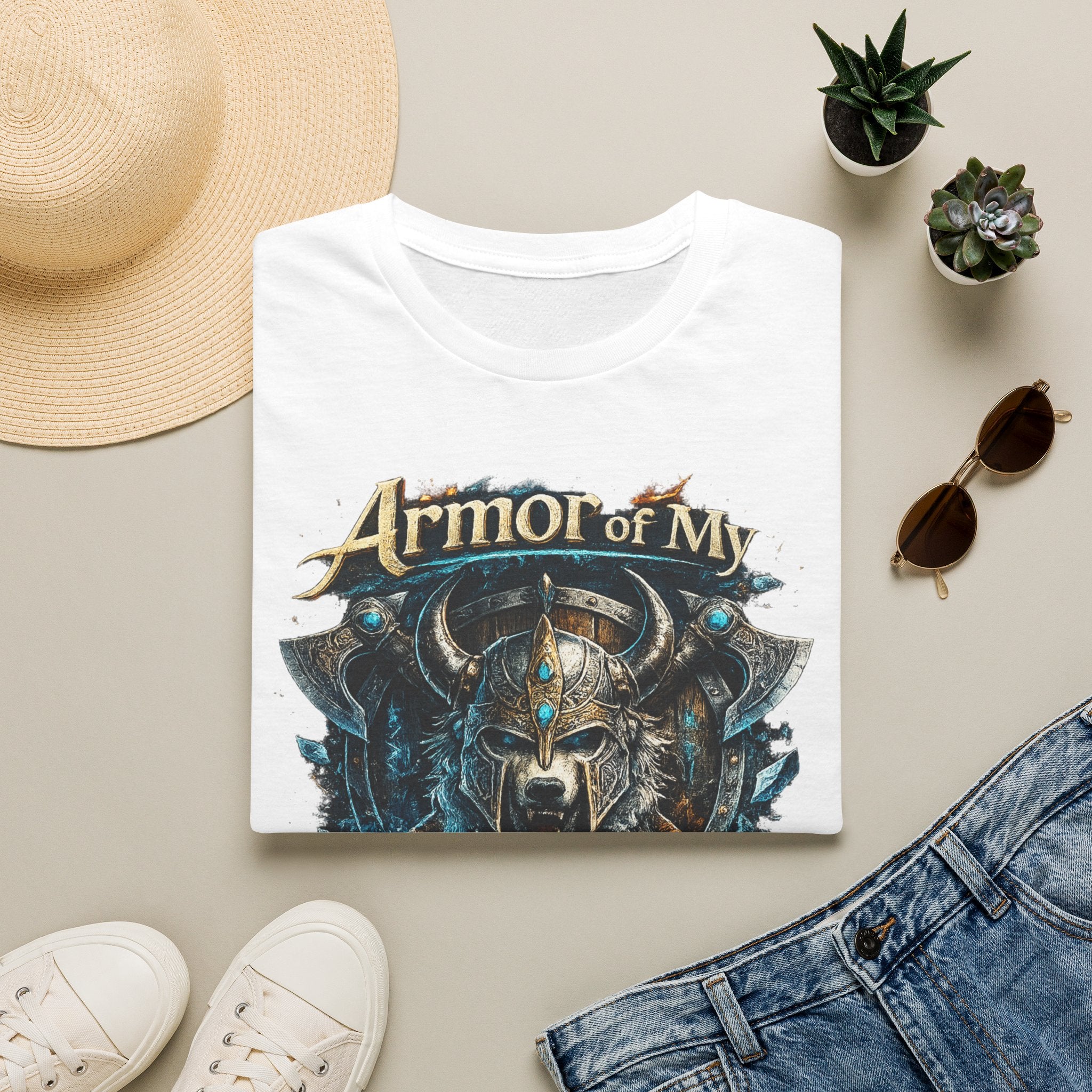 Armor of My Ancestors T-Shirt — Viking Warrior Shield Graphic Tee