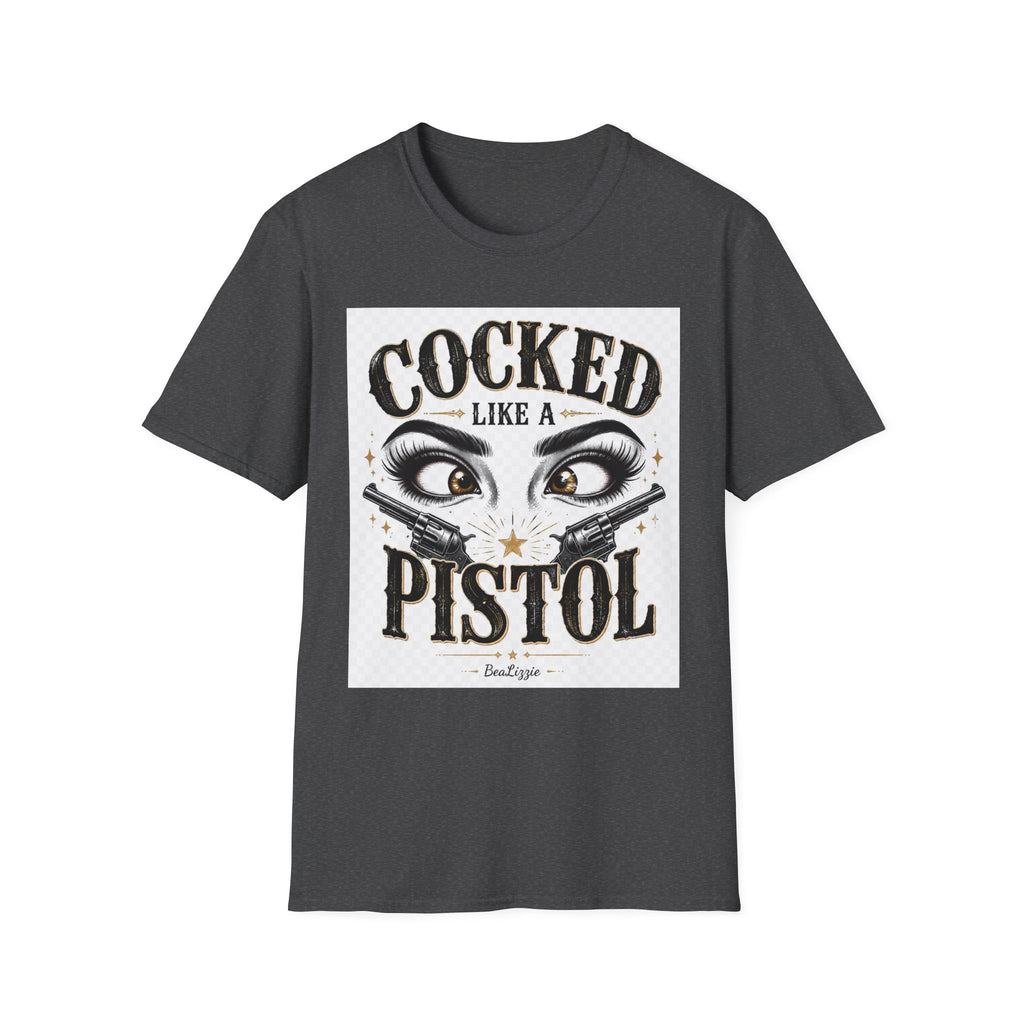Cocked Like a Pistol T-Shirt — Retro Western Eyelash Graphic Tee