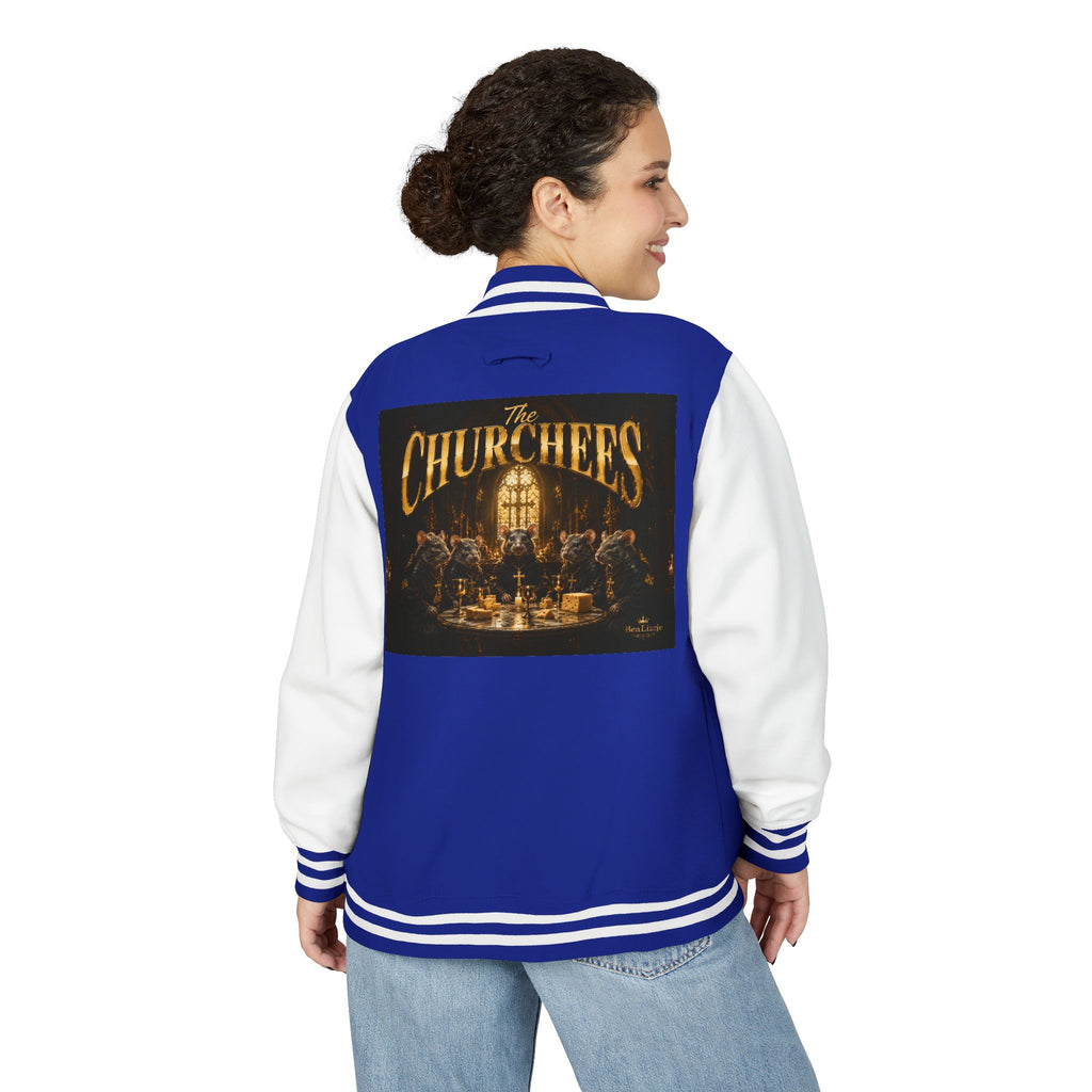 Letterman Jacket — 'The Churchees' Vintage Band Logo Varsity Jacket