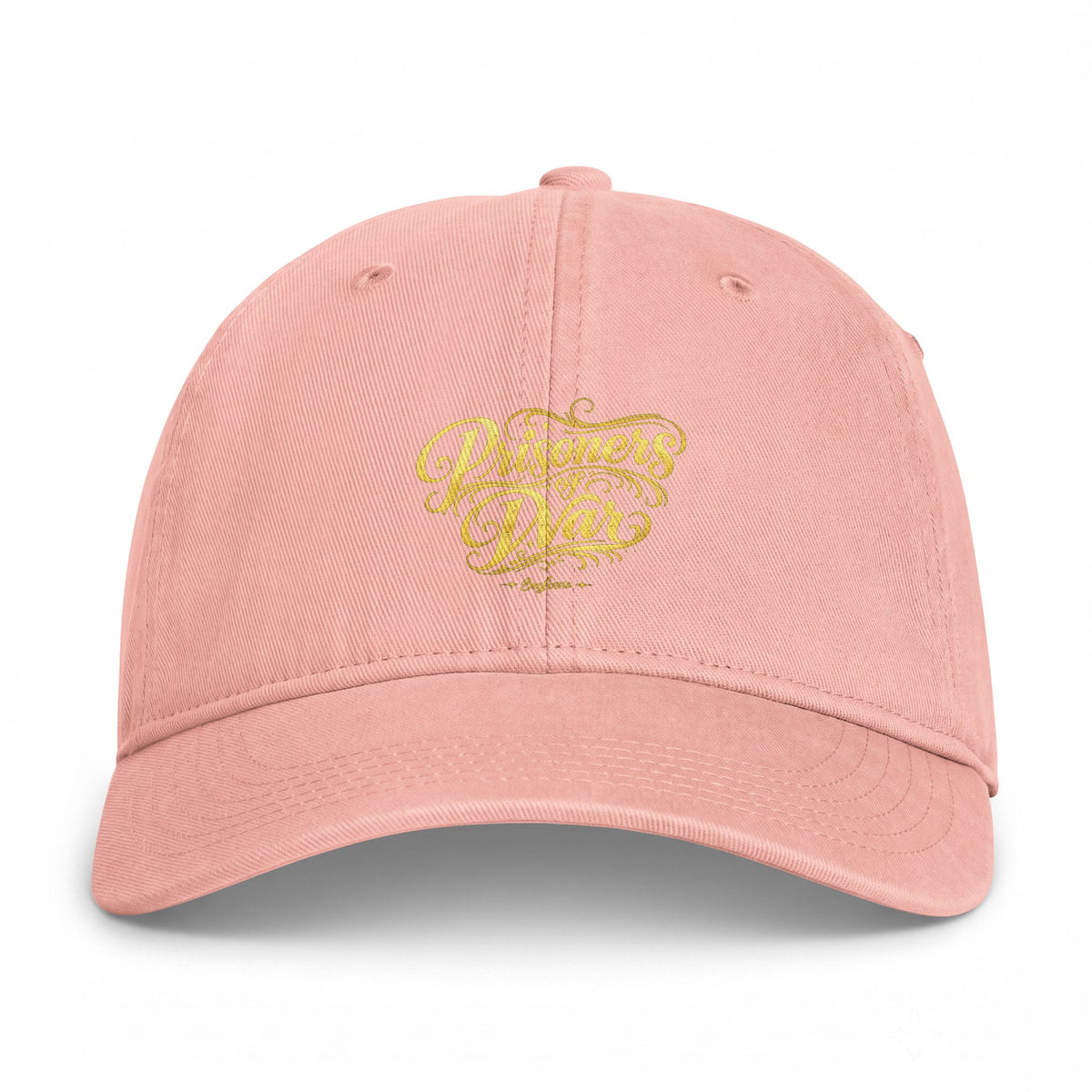 Washed Coastal Cap — Gold Script "Waves Dad" Embroidered Baseball Hat
