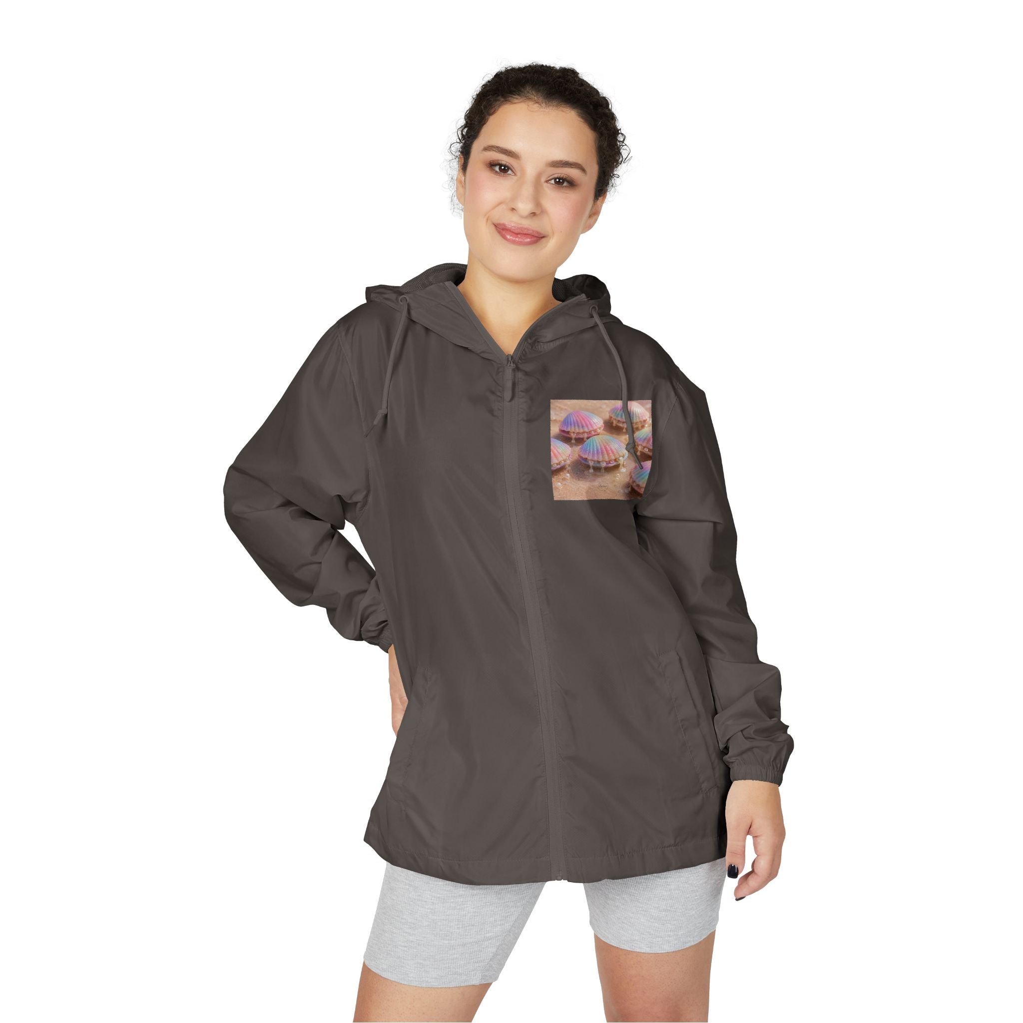 Donut Squad Windbreaker Jacket — Cute Pastel Donut Pocket Print
