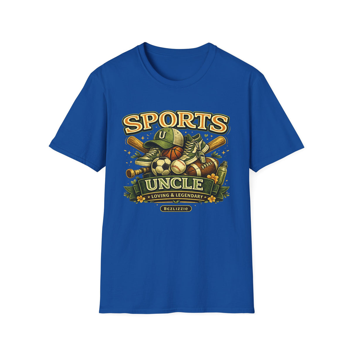 Sports Uncle T-Shirt — Vintage Multi-Sport Design (Baseball, Football, Soccer, Basketball)