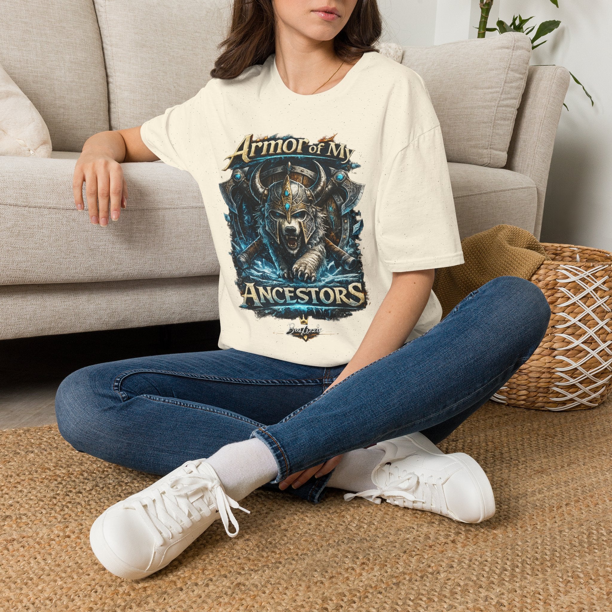 Armor of My Ancestors T-Shirt — Viking Warrior Shield Graphic Tee