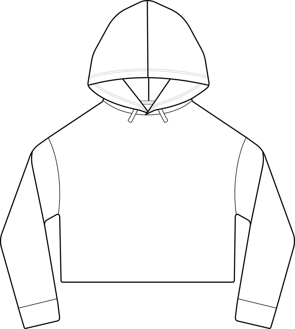 Cropped Hoodie  "BeaLizzie"  Logo Raw-Edge Sueded Crop Hoodie