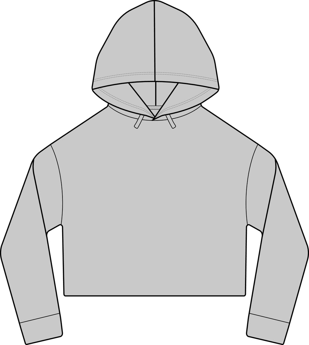 Cropped Hoodie  "BeaLizzie"  Logo Raw-Edge Sueded Crop Hoodie
