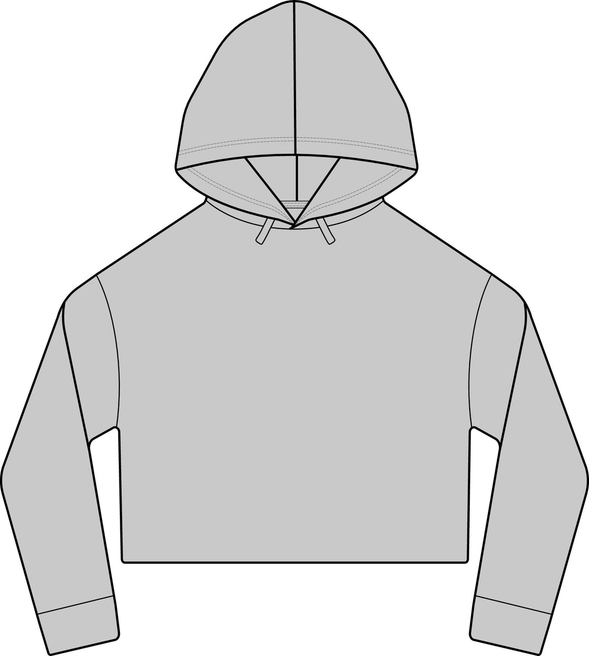 Cropped Hoodie  "BeaLizzie"  Logo Raw-Edge Sueded Crop Hoodie