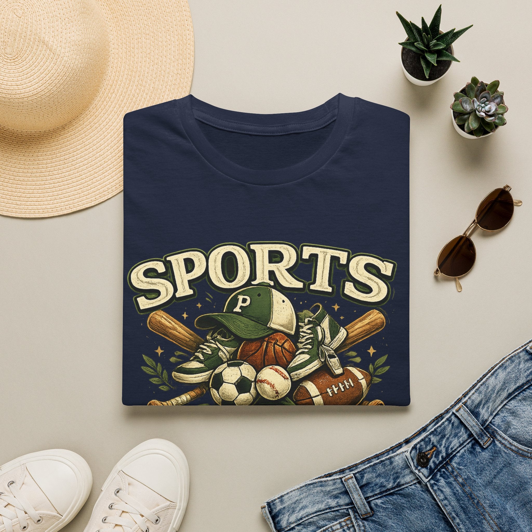 Sports Papa T-Shirt — Loving & Loud Vintage Sports Dad Tee