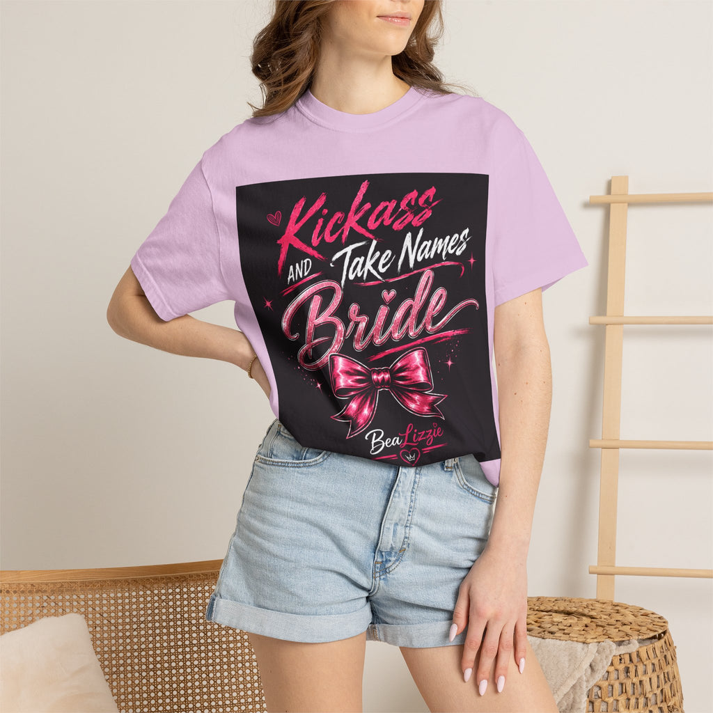 Bride 'Kick Ass and Take Names' Graphic Tee — Bachelorette Party Shirt