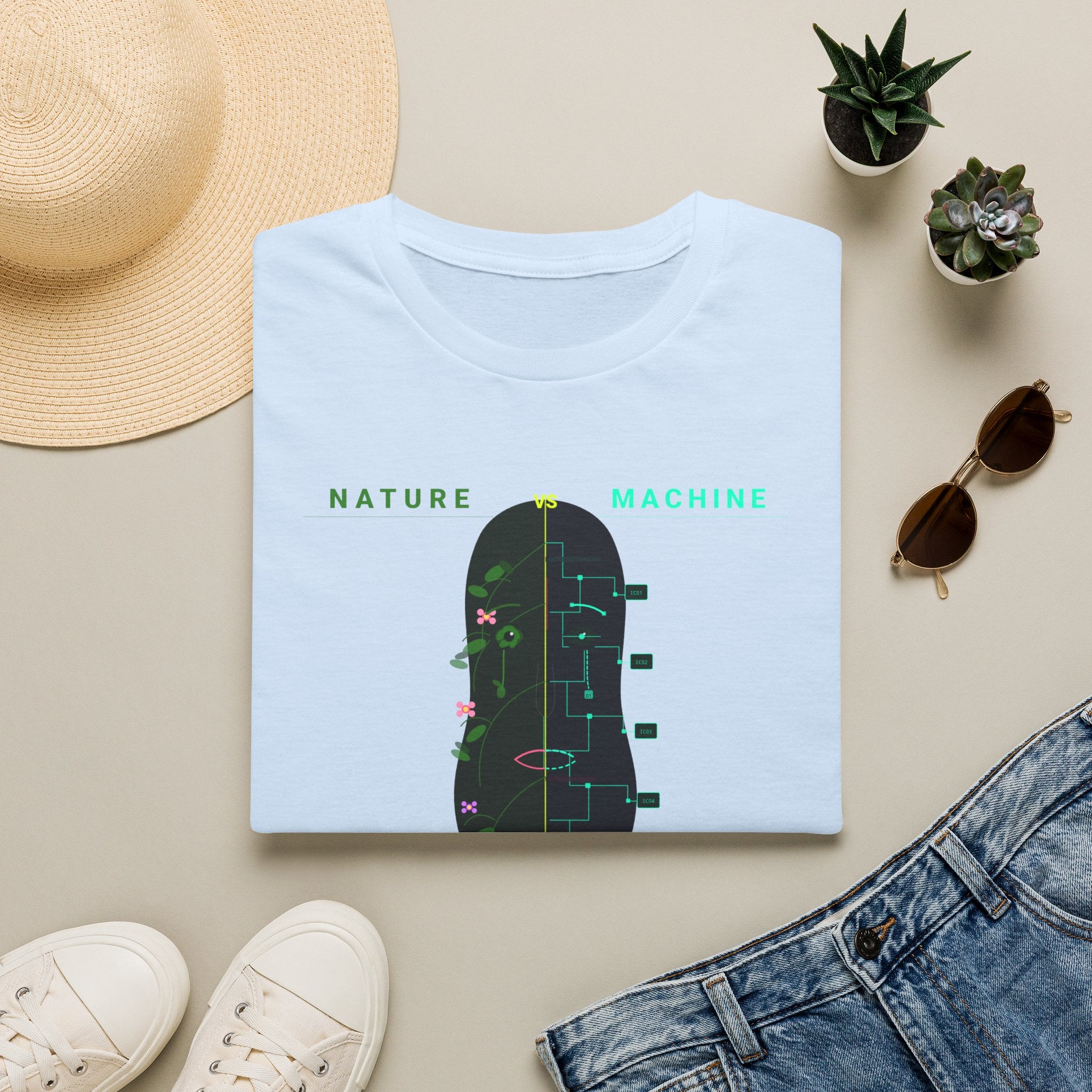 Nature Machine T-Shirt — Eco Tech Graphic Tee