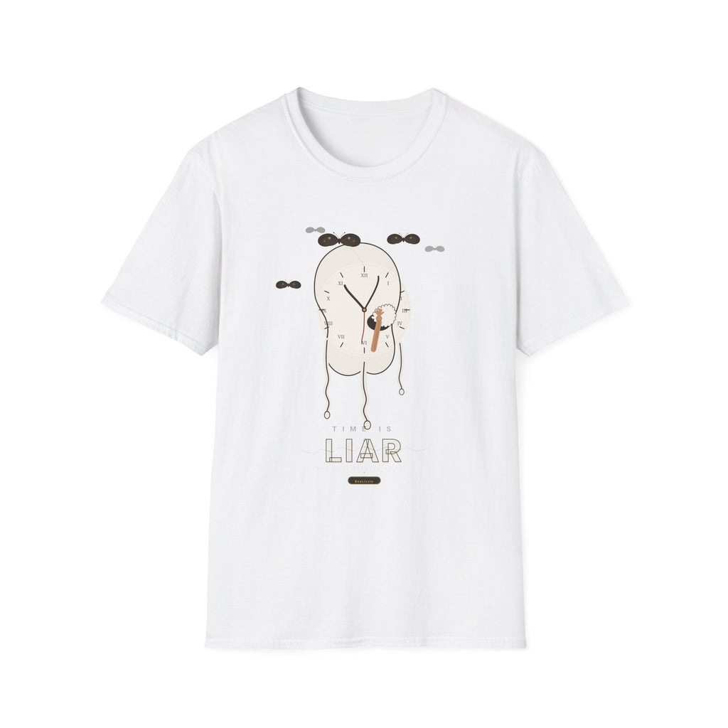 Liar Clock Graphic T‑Shirt — Quirky Surreal Illustration Tee