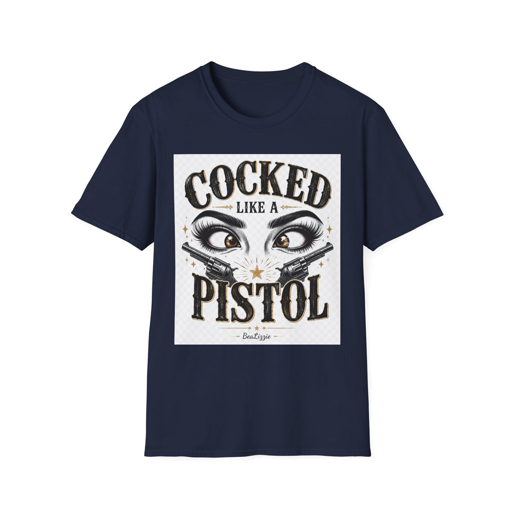 Cocked Like a Pistol T-Shirt — Retro Western Eyelash Graphic Tee