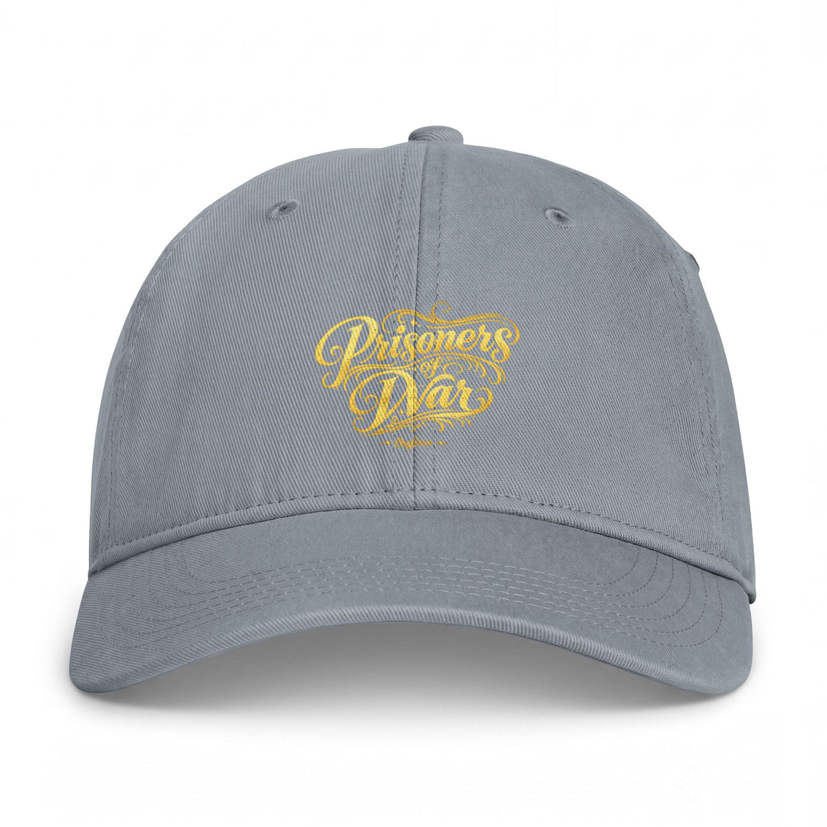 Washed Coastal Cap — Gold Script "Waves Dad" Embroidered Baseball Hat