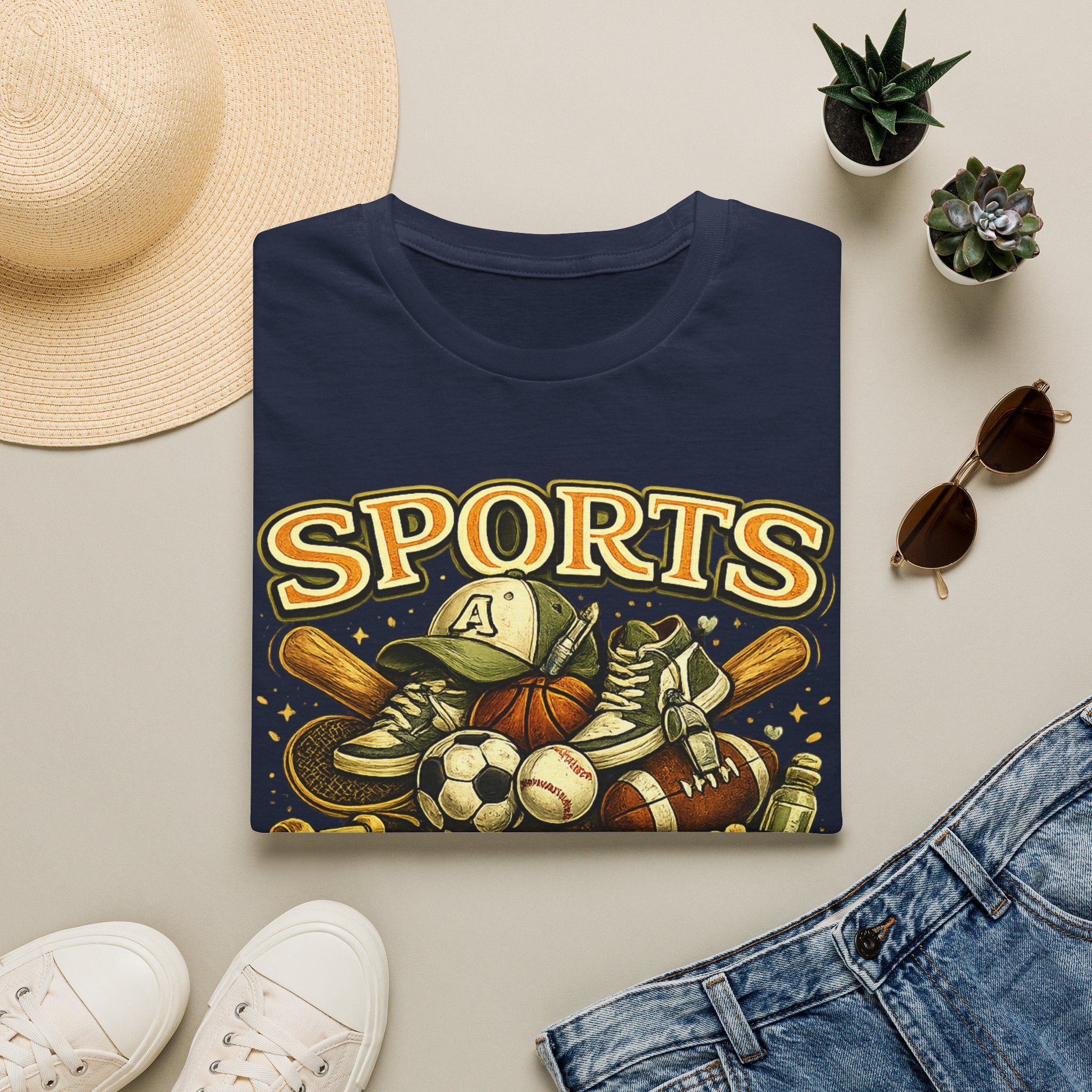 T-Shirt — "Sports Auntie" Vintage Multi-Sport Graphic Tee