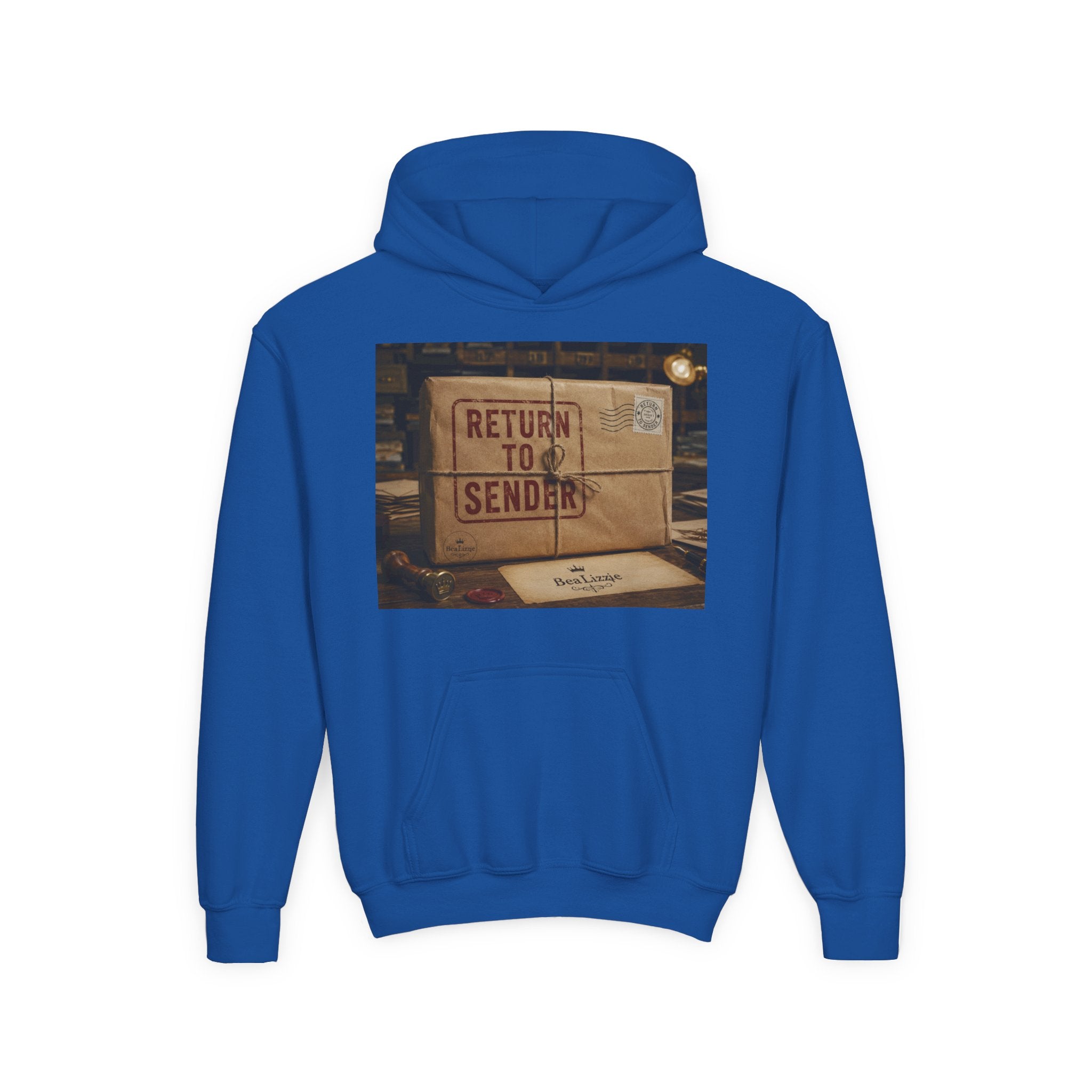 Youth Hoodie – 'Return to Sender' Vintage Mailbox Graphic