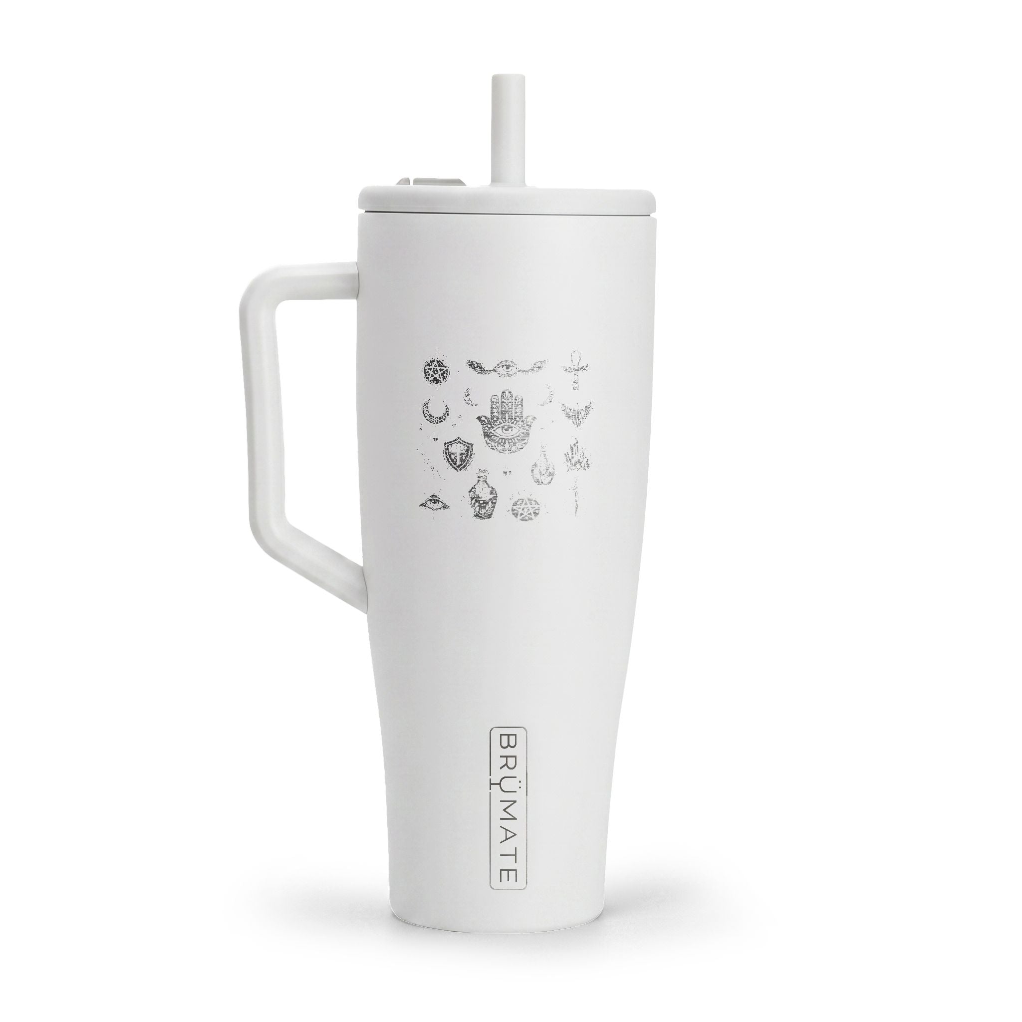 40oz Engraved Insulated Tumbler with Lid & Handle — Travel Mug for Work, Gym & Outdoors