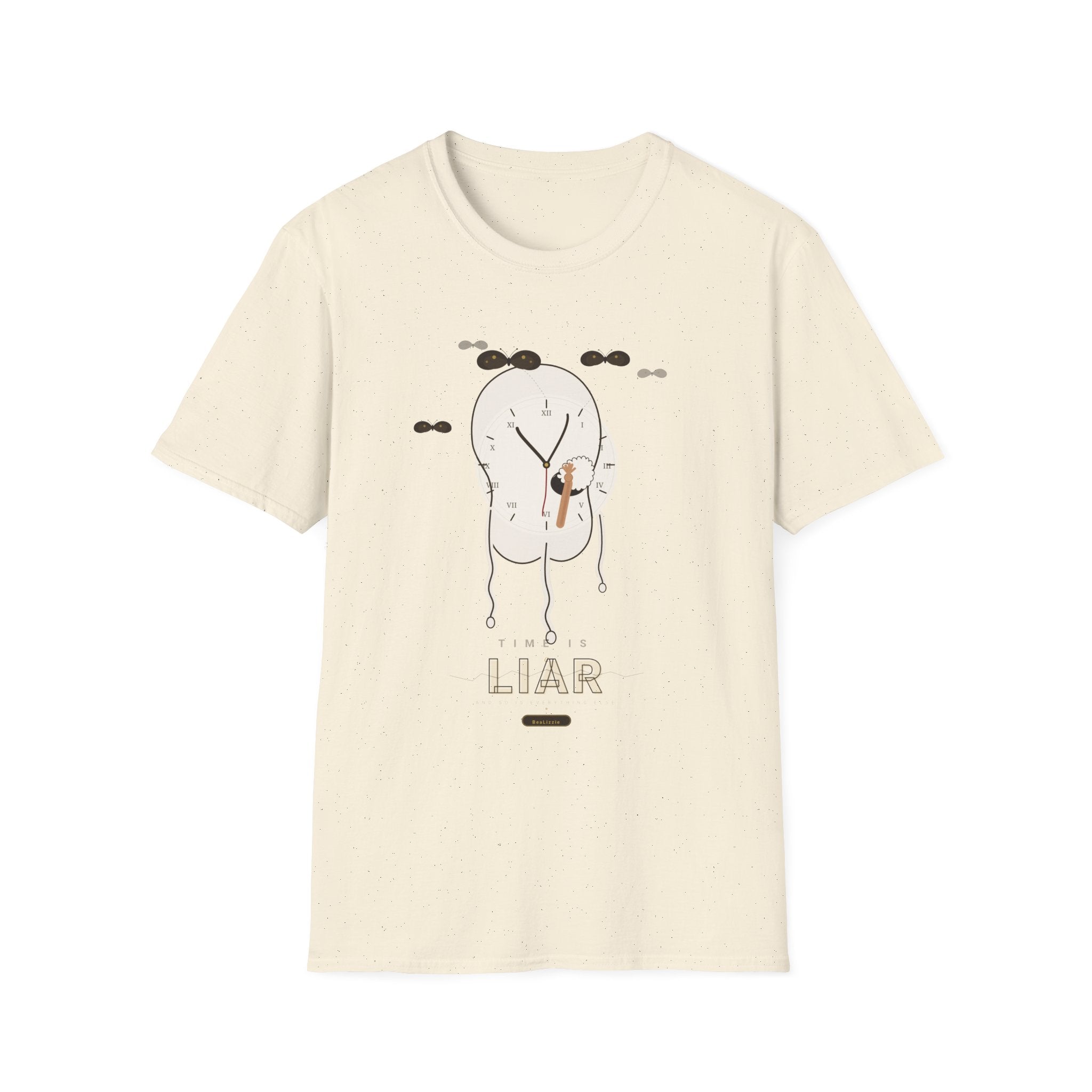 Liar Clock Graphic T‑Shirt — Quirky Surreal Illustration Tee