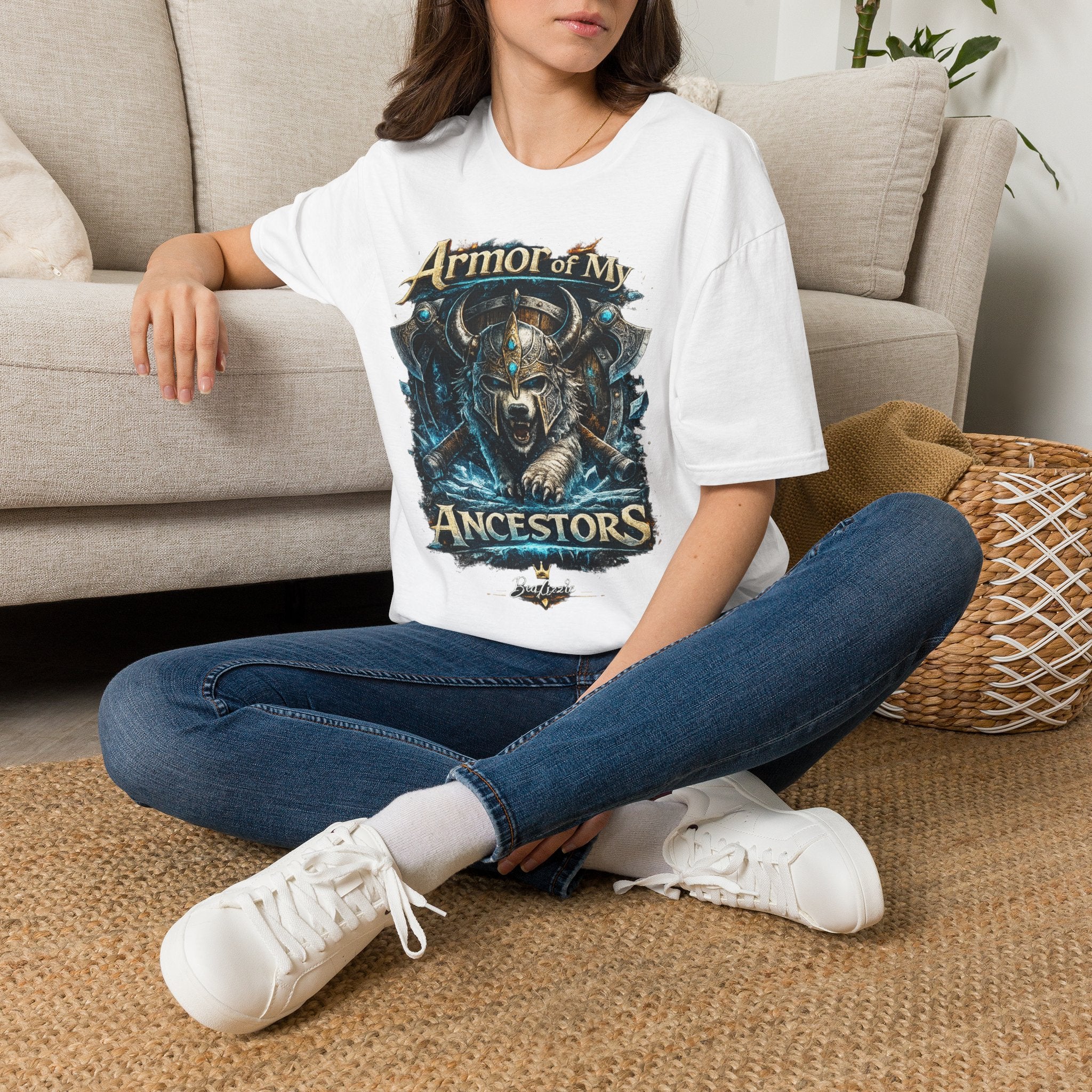 Armor of My Ancestors T-Shirt — Viking Warrior Shield Graphic Tee