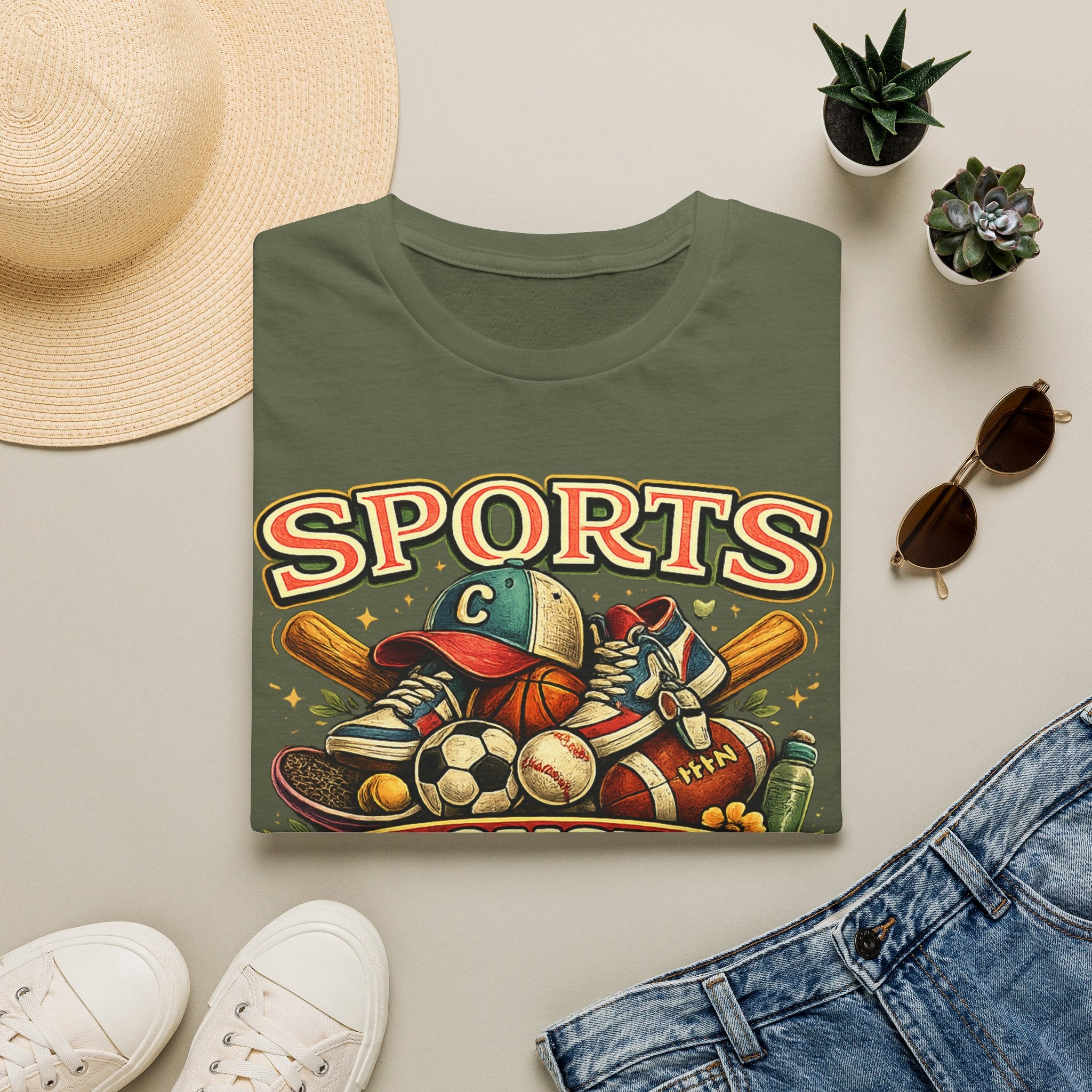 Sports Cousin T-Shirt — Vintage Athletic Family Tee ("Sports Cousin")