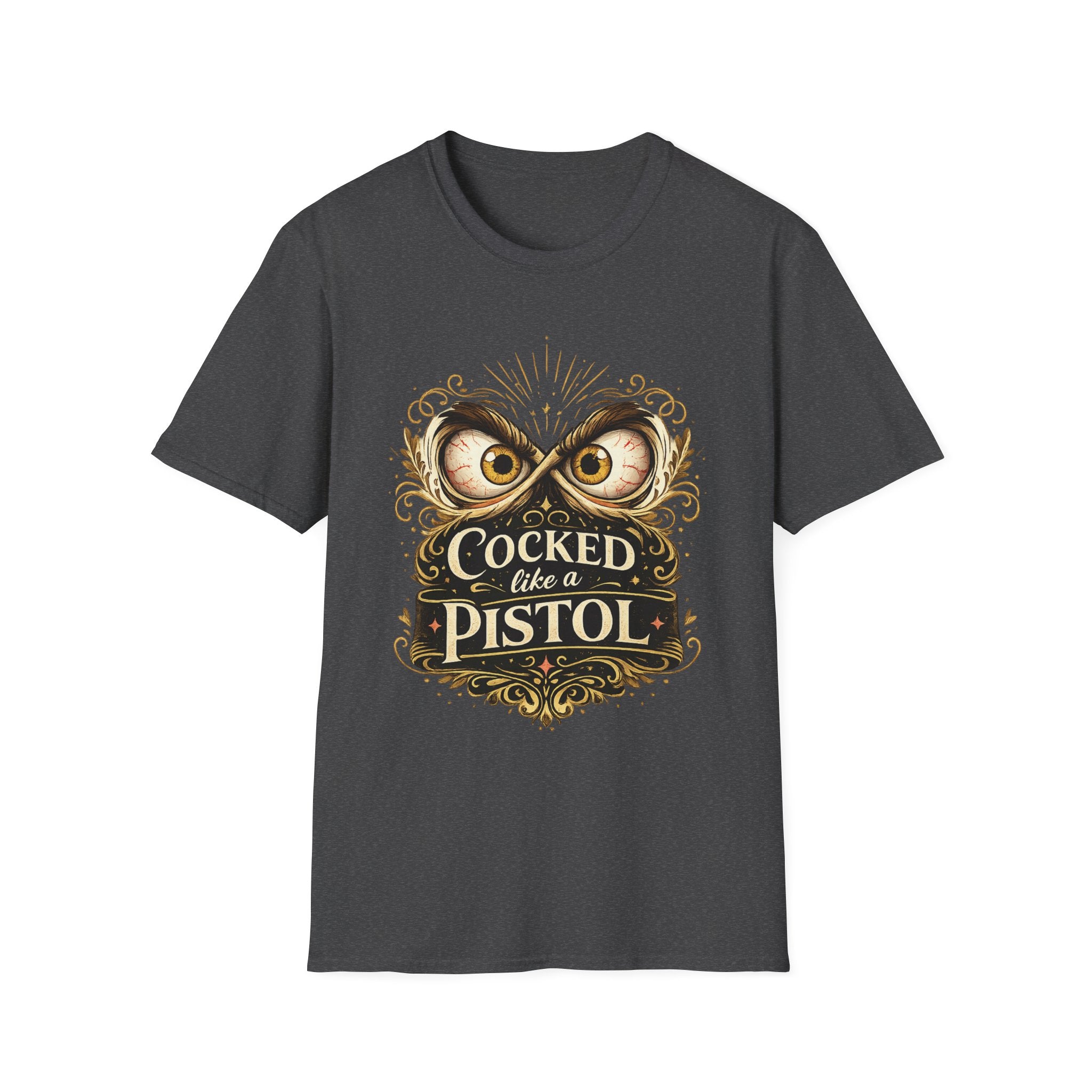 T-Shirt — "Cocked Like a Pistol" Owl Graphic Tee