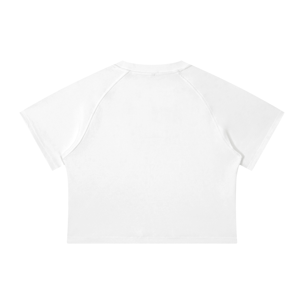 T-shirt court raglan délavé aux minéraux pour femme