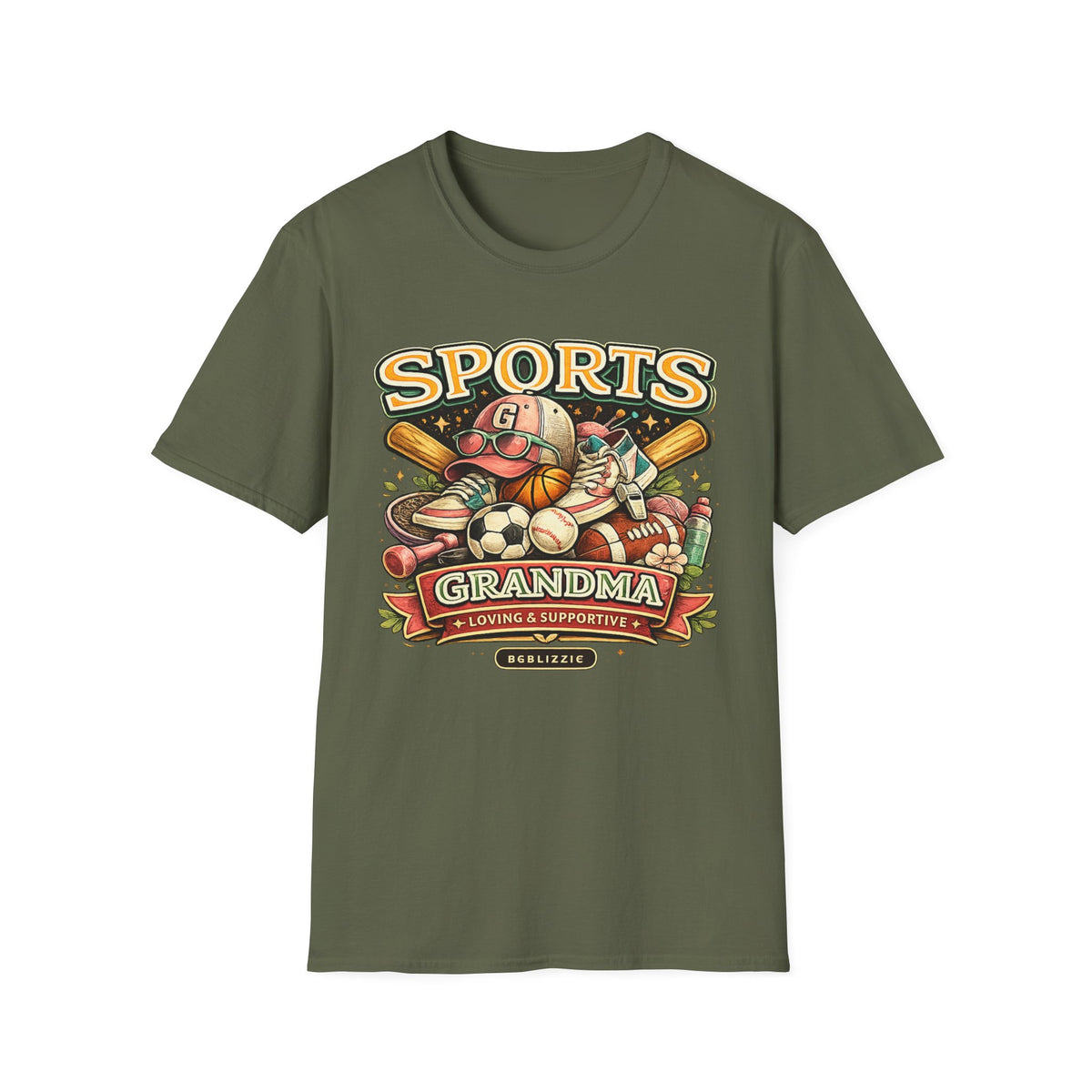 Sports Grandma T‑Shirt — Vintage Baseball & Multi‑Sport Mom Fan Tee