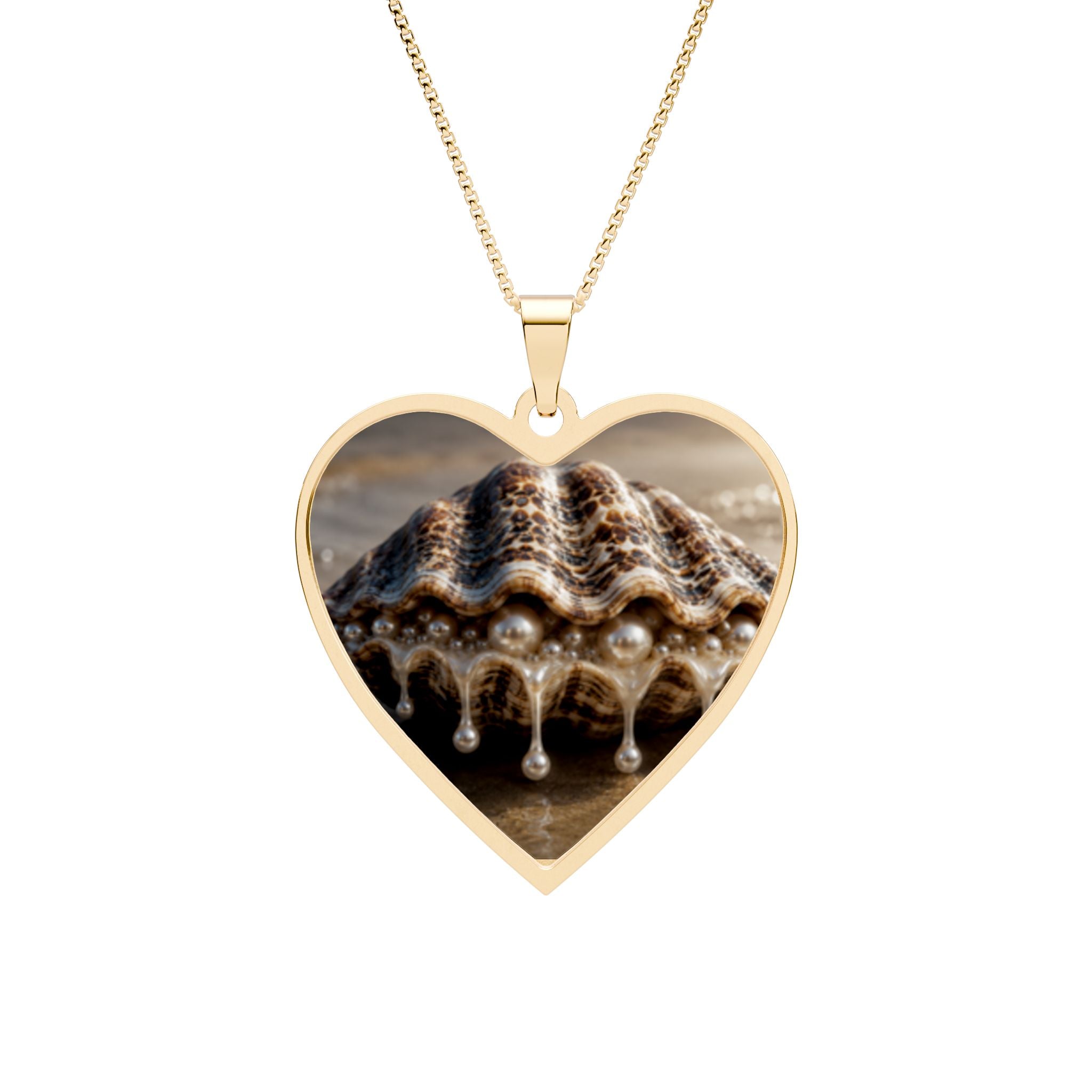 Heart Photo Pendant — Personalized Heart Frame Necklace for Beach Memories