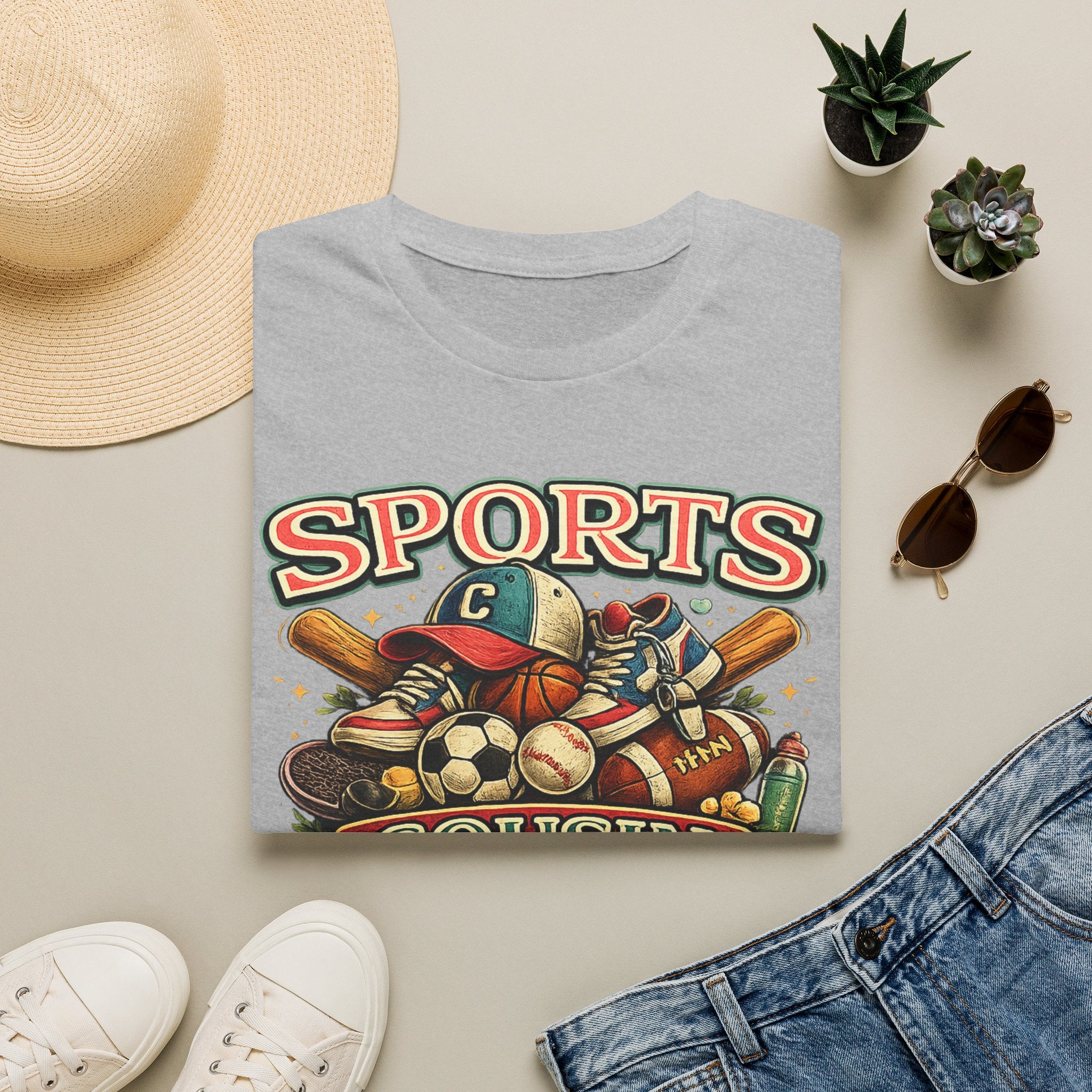 Sports Cousin T-Shirt — Retro Multi-Sport Graphic Tee