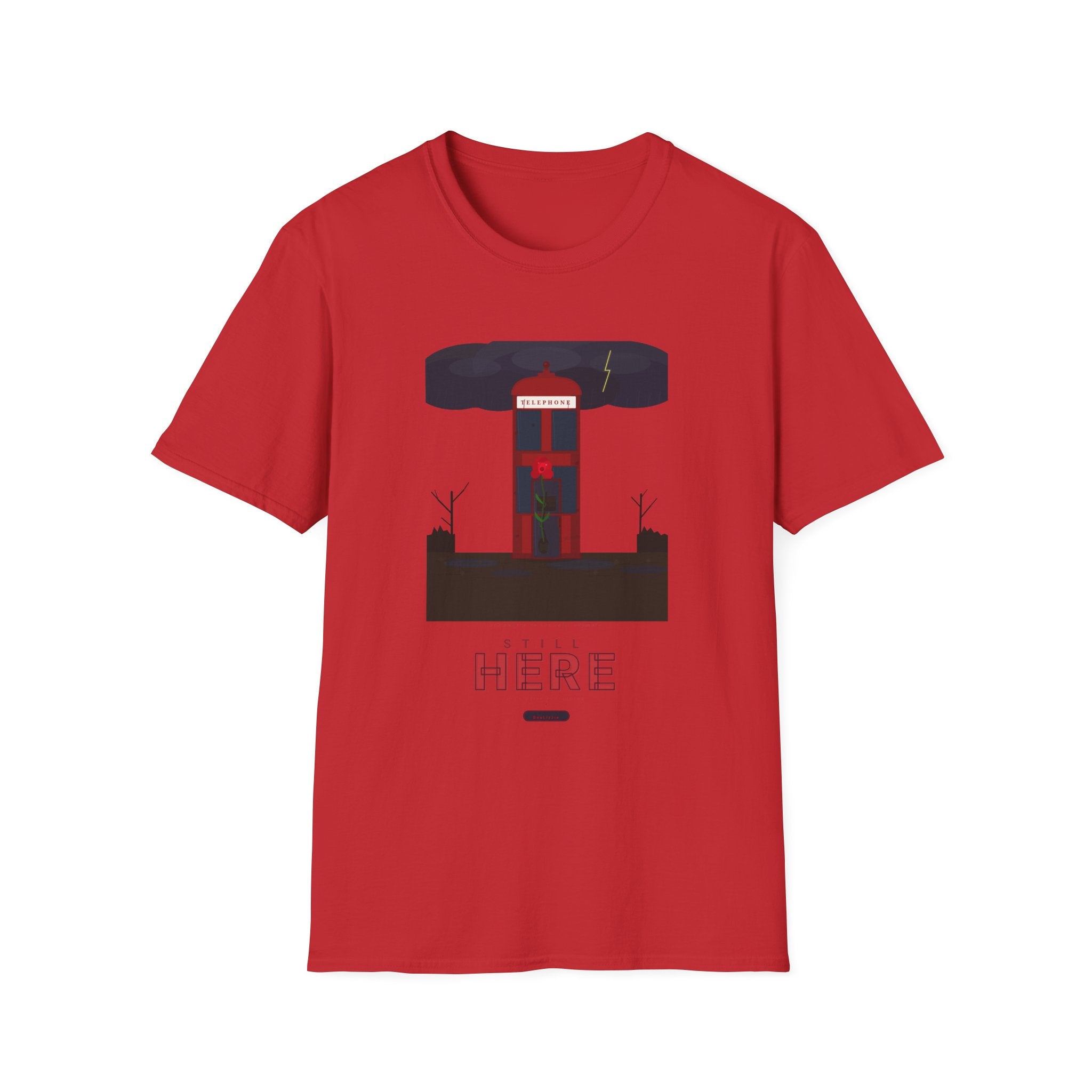 Vintage British Phone Booth T-Shirt — 'Telephone' Graphic Tee