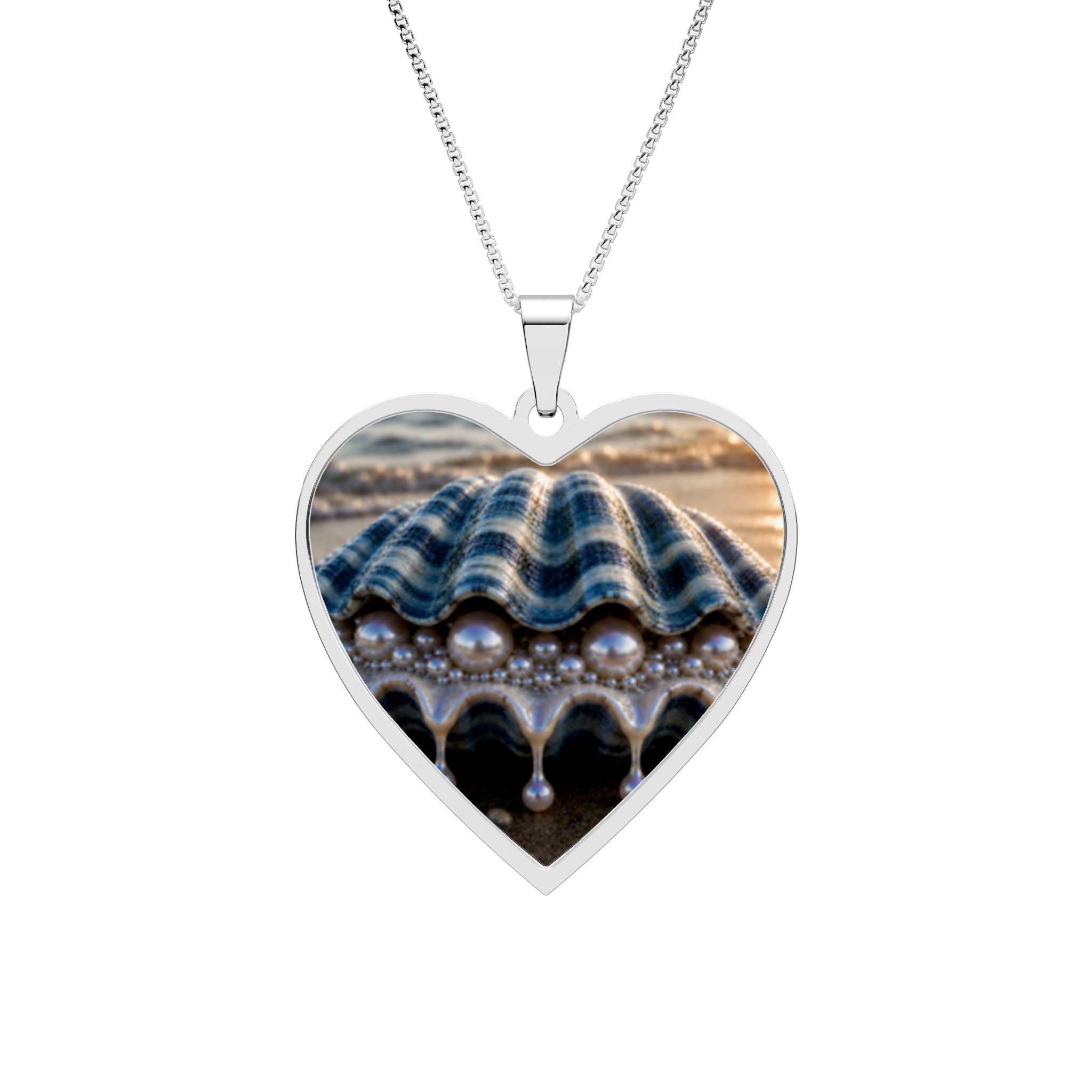 Heart Photo Pendant Necklace — Personalized Heart Frame Locket for Photos & Memories (Silver or Gold)