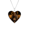 Heart Photo Pendant — Egyptian Pharaoh Memorial Necklace
