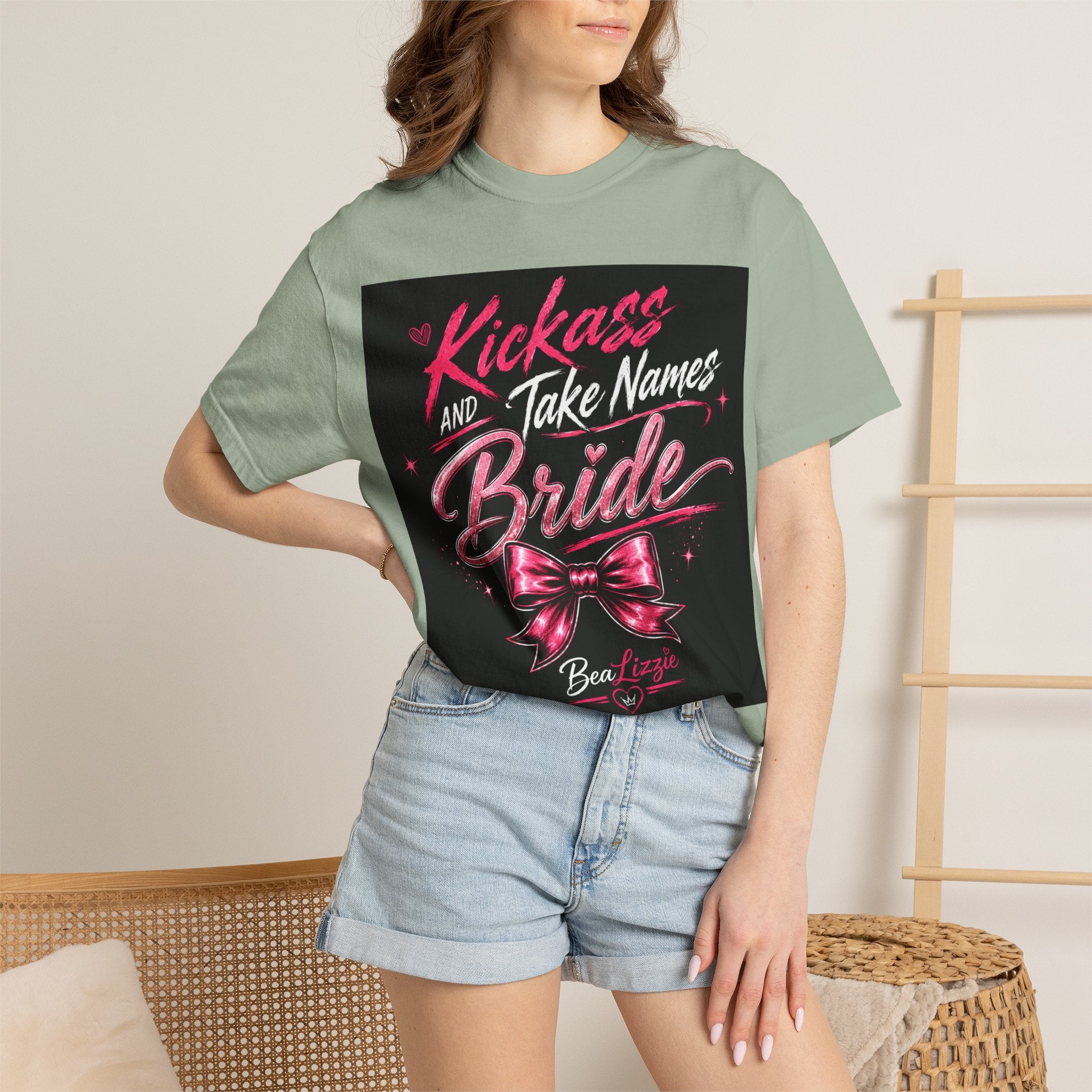 Bride 'Kick Ass and Take Names' Graphic Tee — Bachelorette Party Shirt
