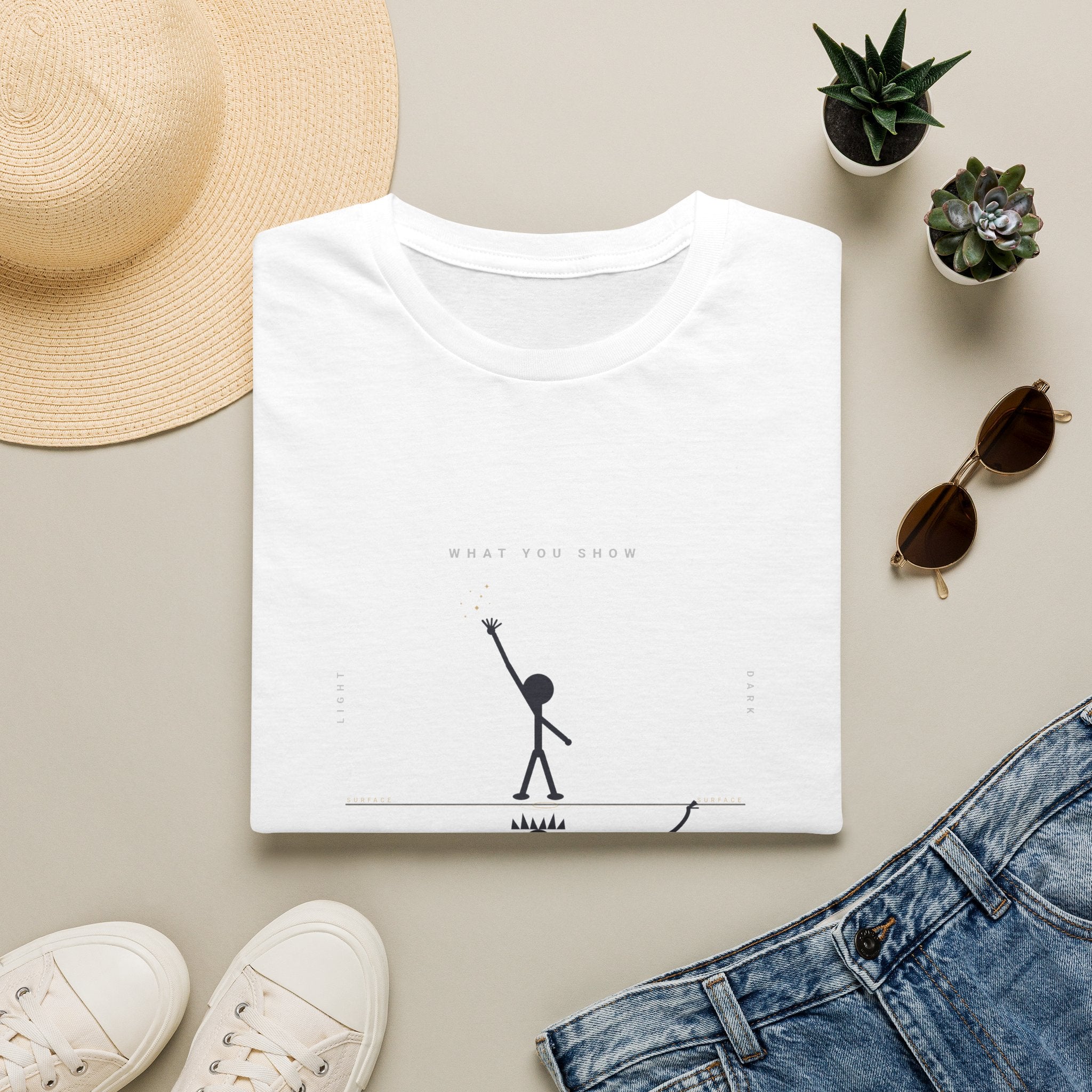 T‑Shirt — Minimalist 'Know Thyself' Stick Figure Motivational Tee