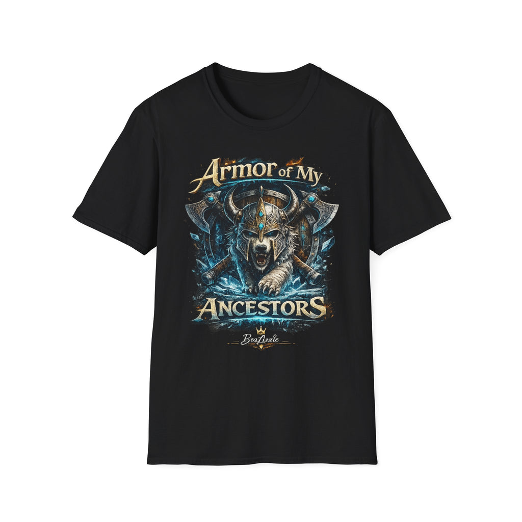 Armor of My Ancestors T-Shirt — Viking Warrior Shield Graphic Tee