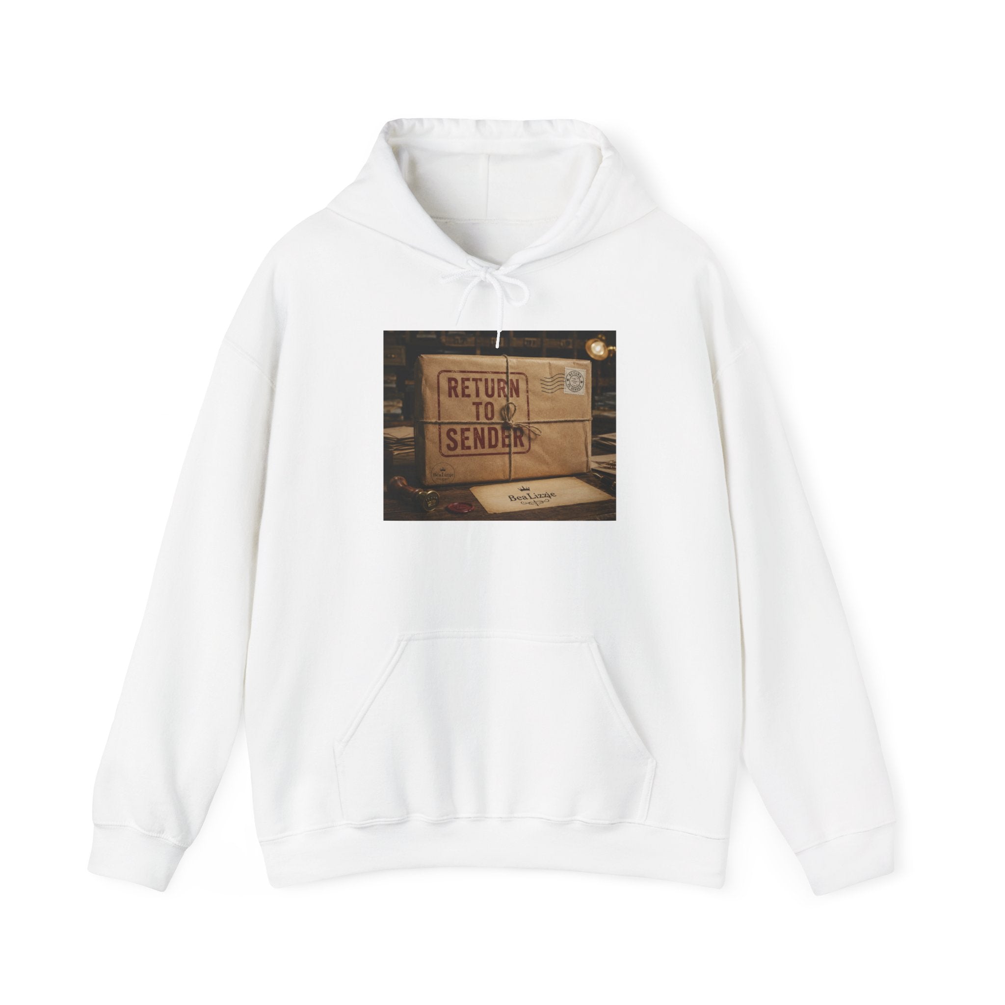 Sweat à capuche « Retour à l'expéditeur » – Motif boîte aux lettres vintage