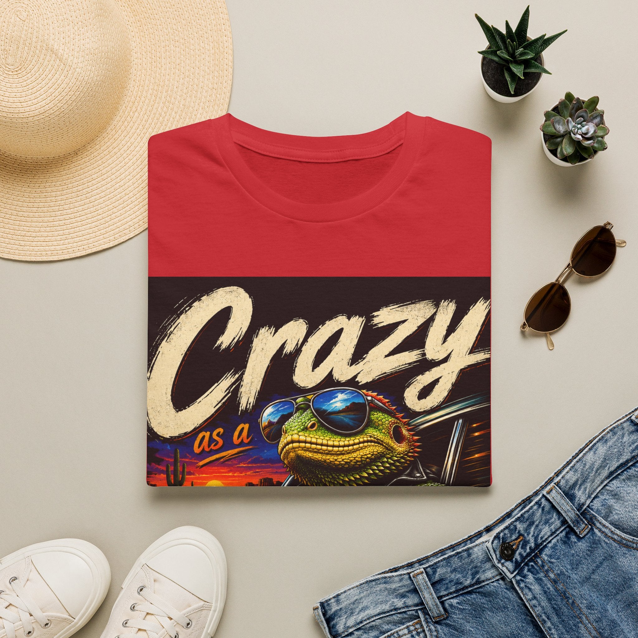 Crazy as a Road Lizard T-Shirt — Retro Desert Lizard Graphic Tee