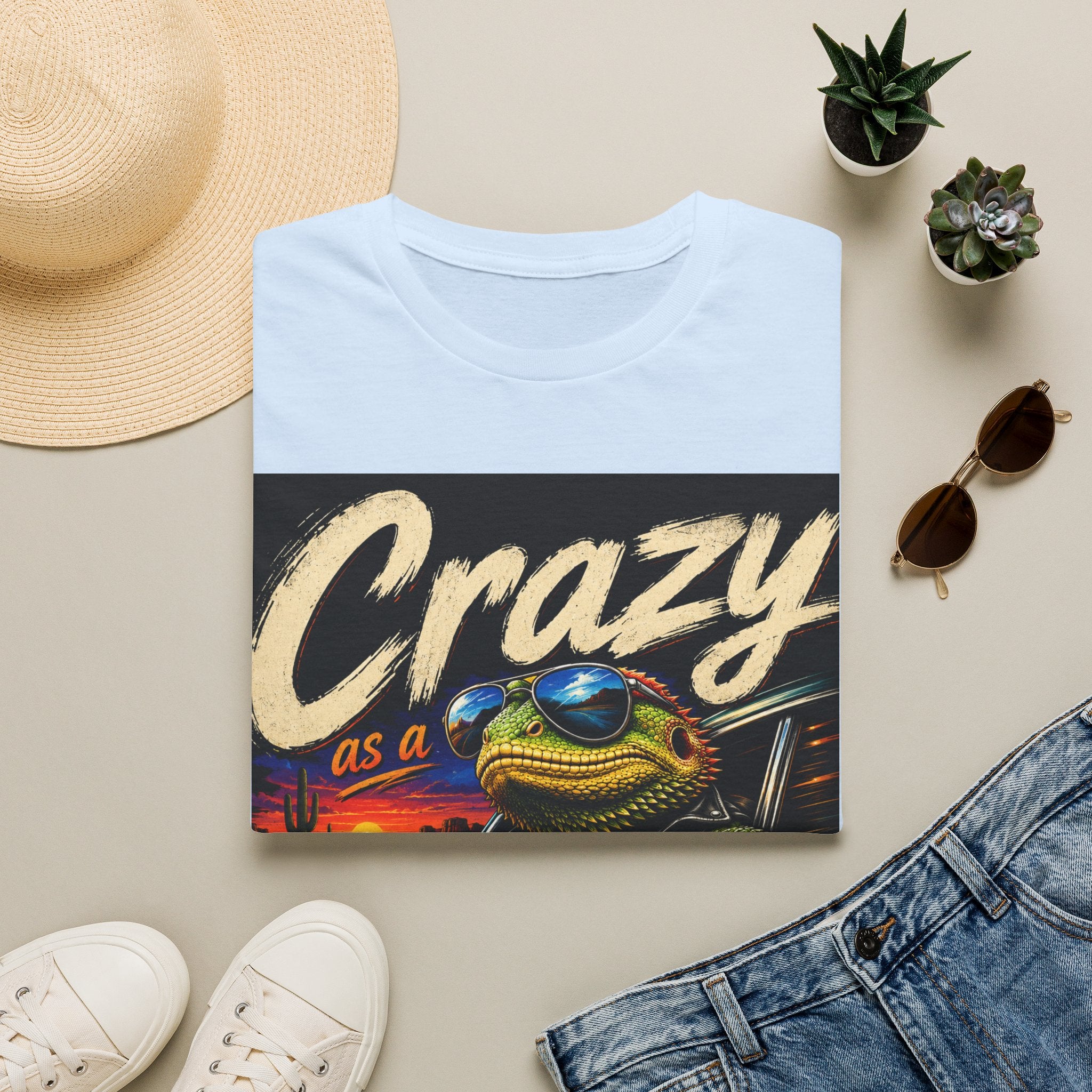 Crazy as a Road Lizard T-Shirt — Retro Desert Lizard Graphic Tee